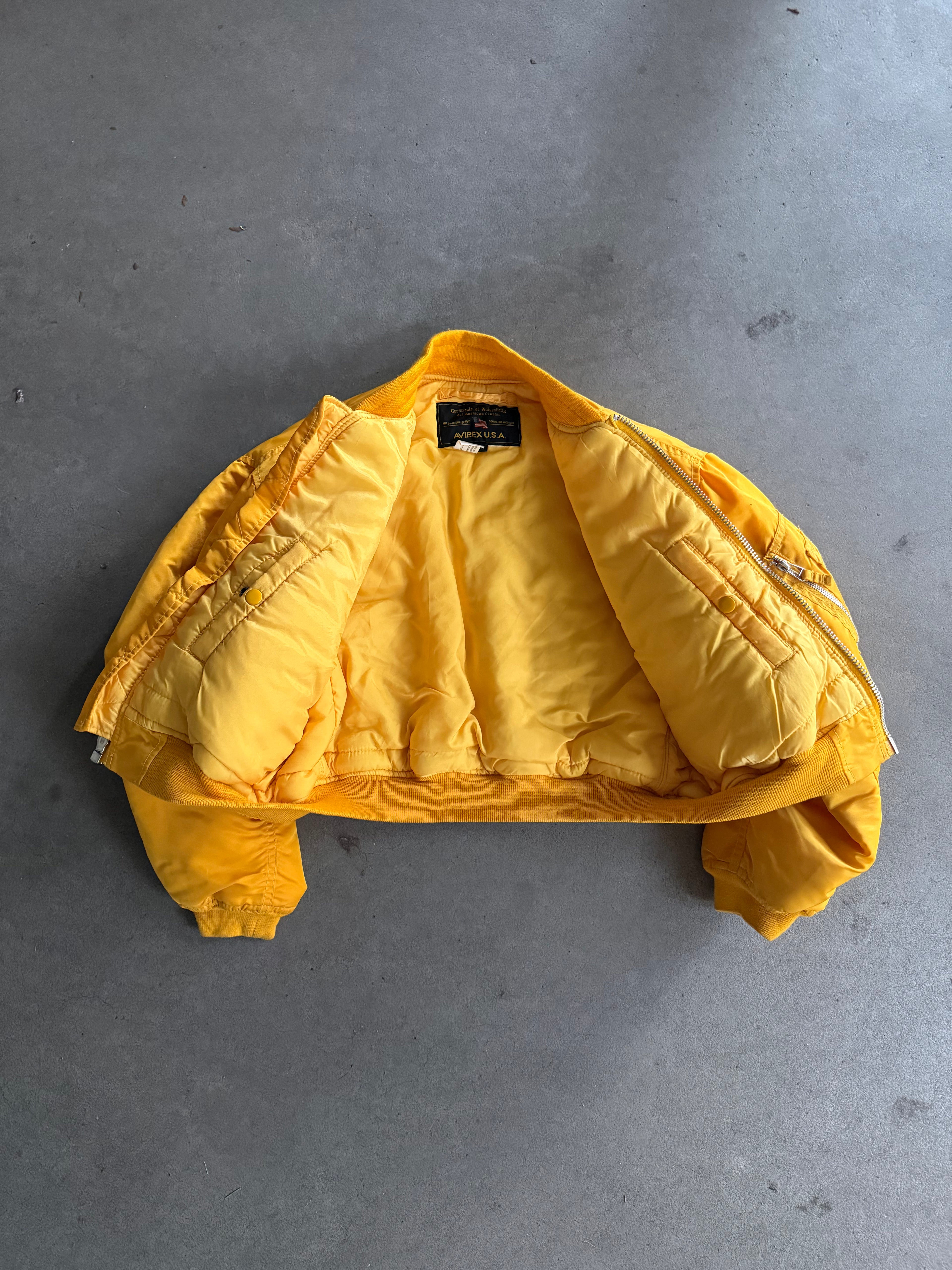 1990S AVIREX MA-1 VINTAGE BOMBER JACKET (S)