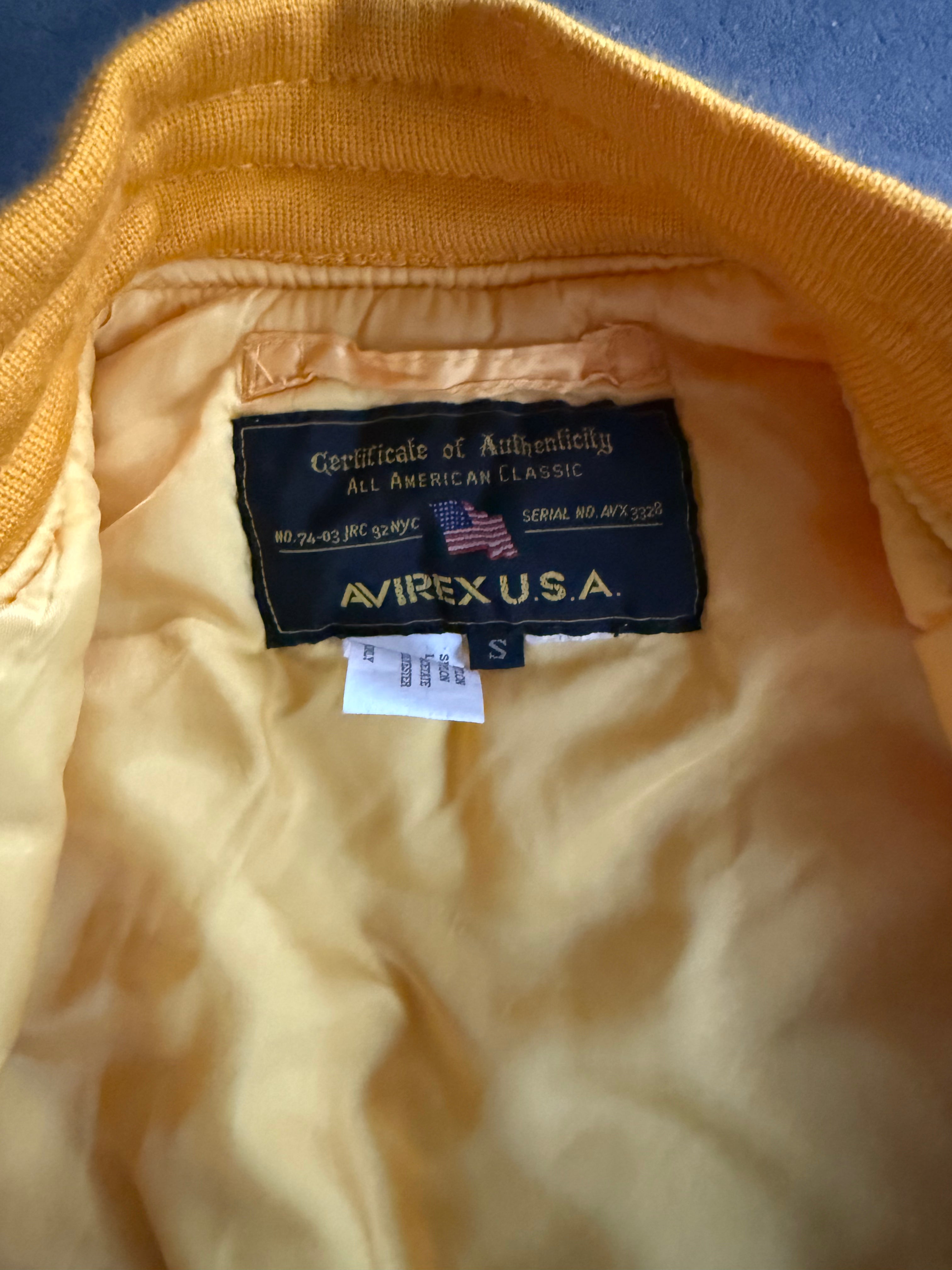 1990S AVIREX MA-1 VINTAGE BOMBER JACKET (S)