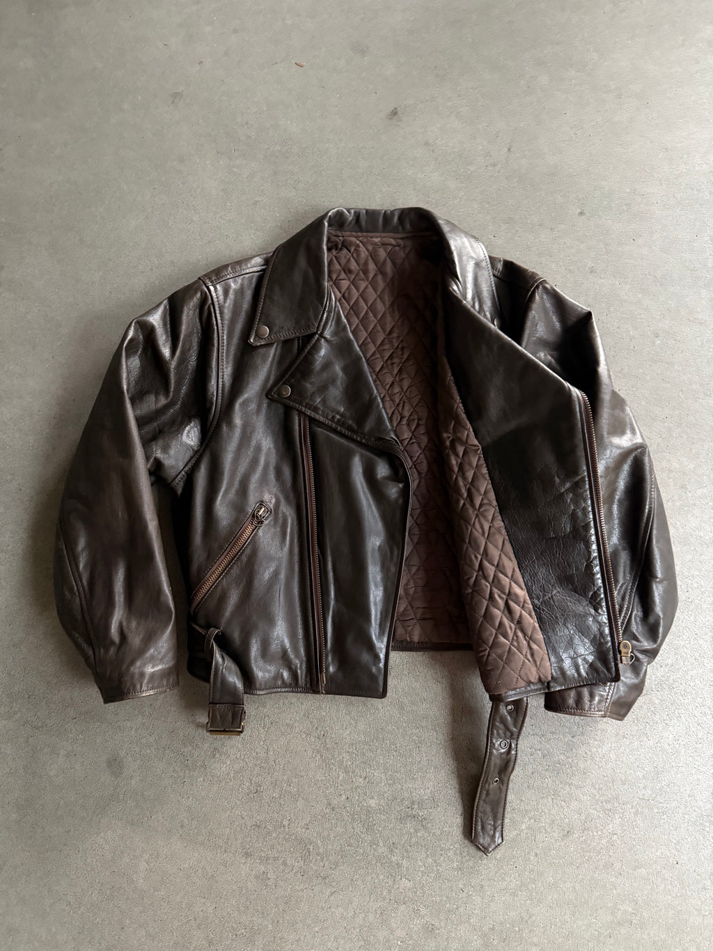 1990S VINTAGE CHESTERFIELD VINTAGE LEATHER JACKET (L)