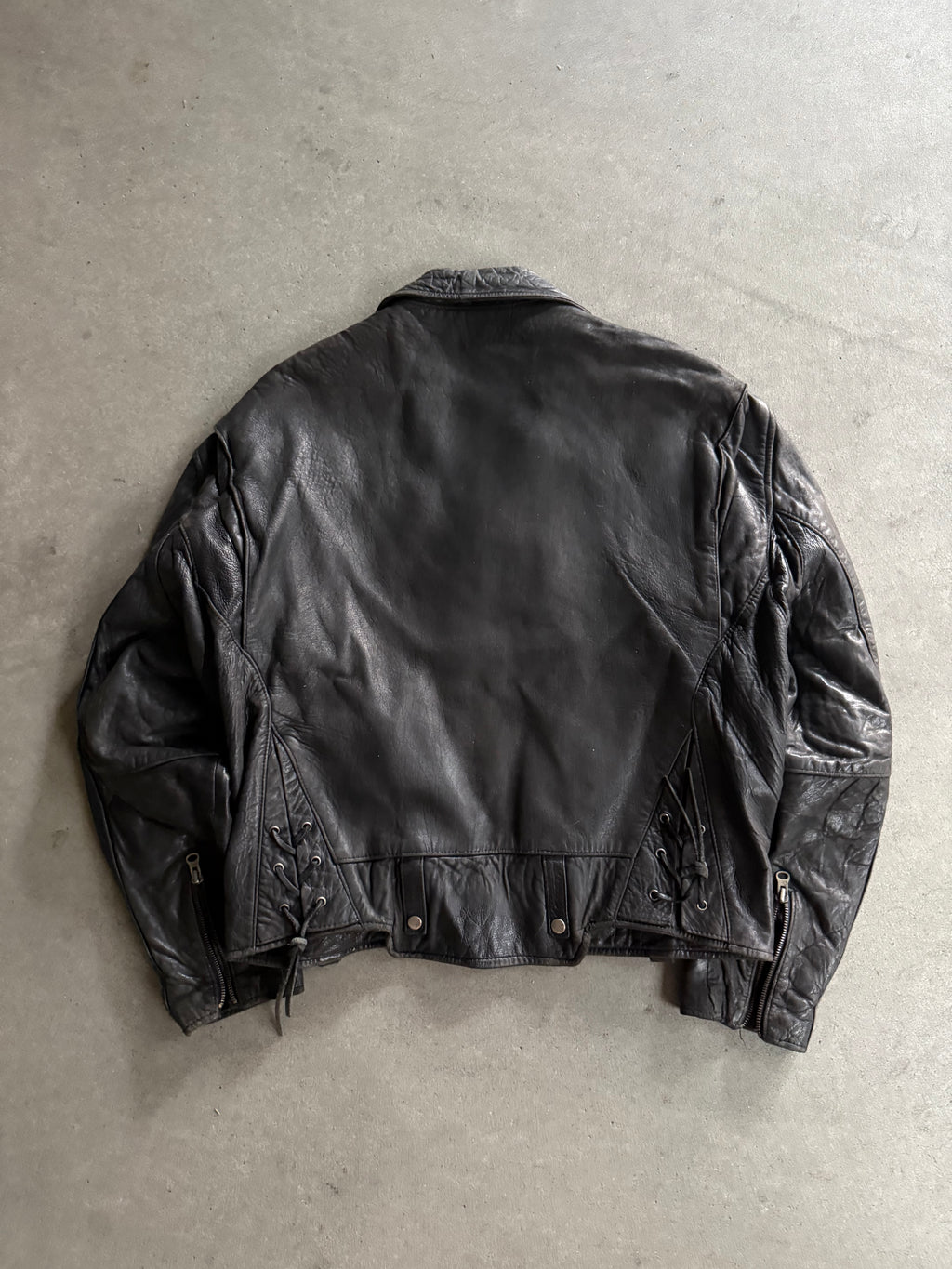 1990S AVIREX VINTAGE MOTORCYCLE LEATHER JACKET (M)