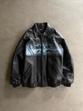 1990S PELLE PELLE GRAFFITI VINTAGE LEATHER JACKET (XXL)