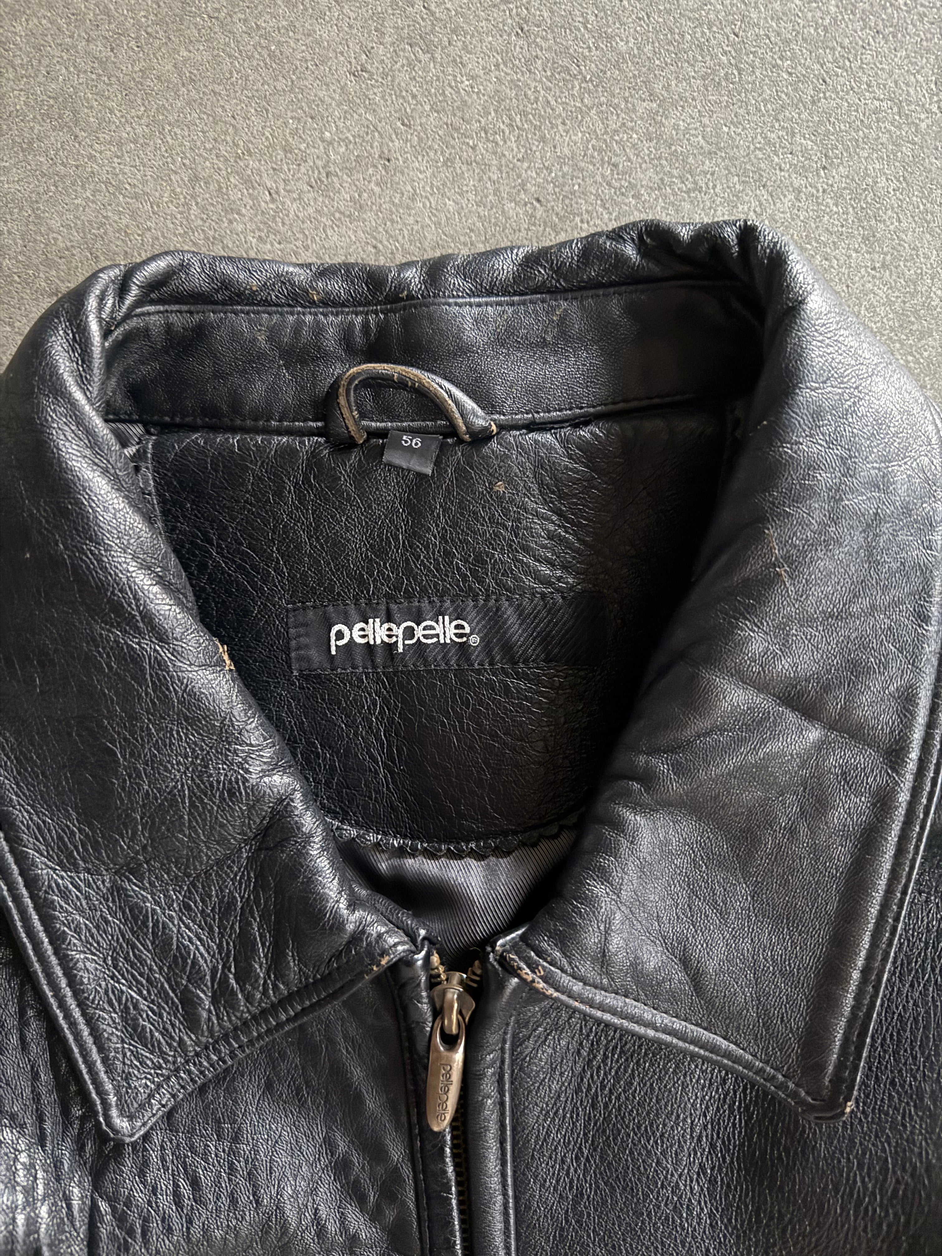 1990S PELLE PELLE GRAFFITI VINTAGE LEATHER JACKET (XXL)