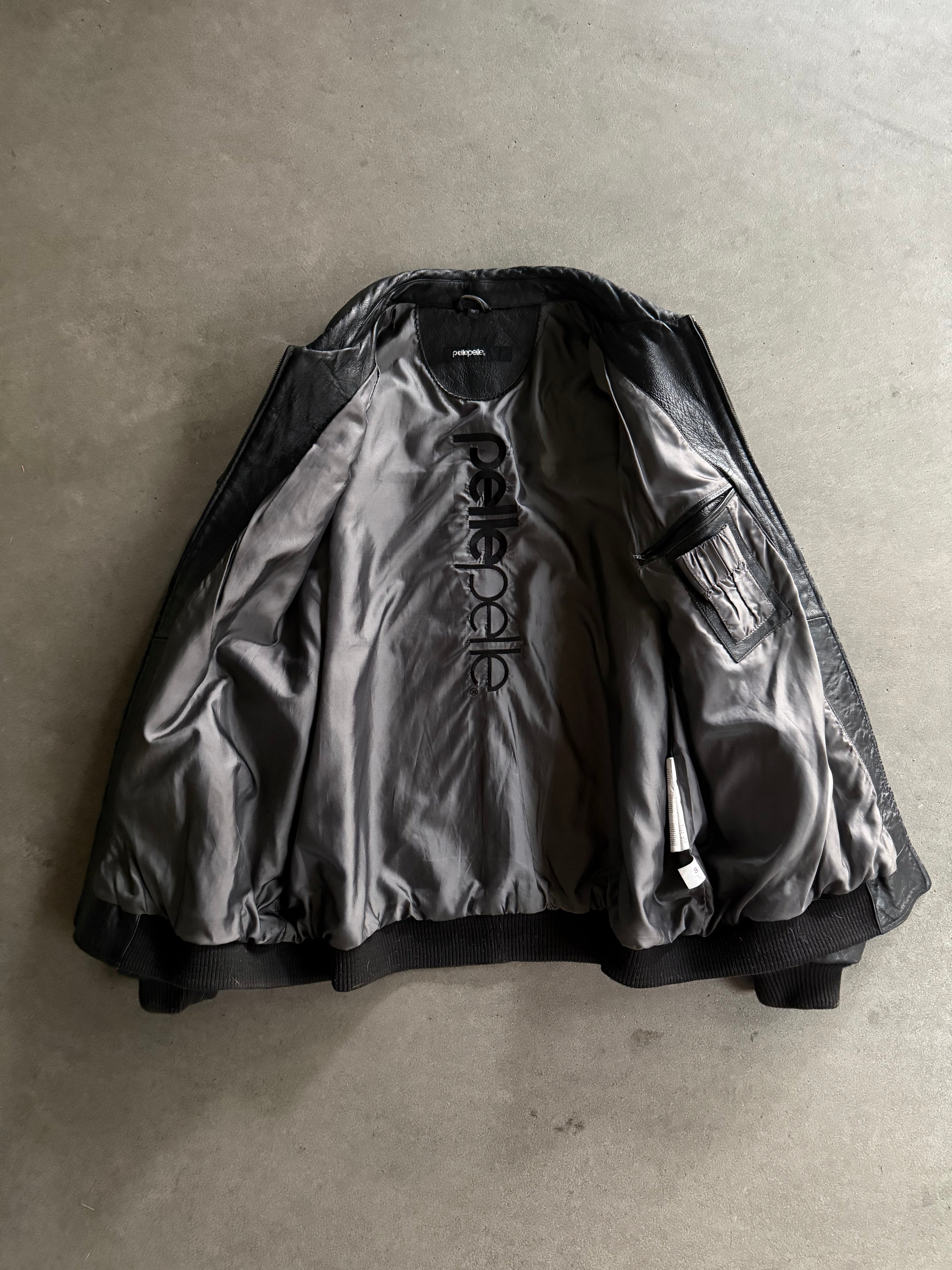 1990S PELLE PELLE GRAFFITI VINTAGE LEATHER JACKET (XXL)