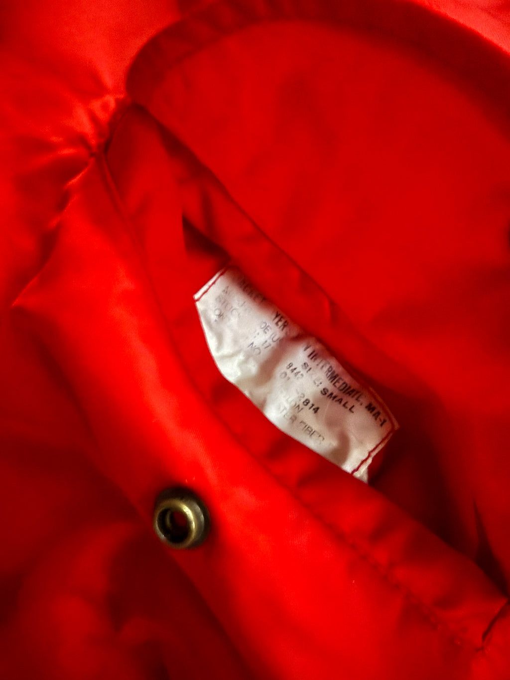 1990S SCHOTT MA-1 VINTAGE NYLON BOMBER JACKET 90s (S)