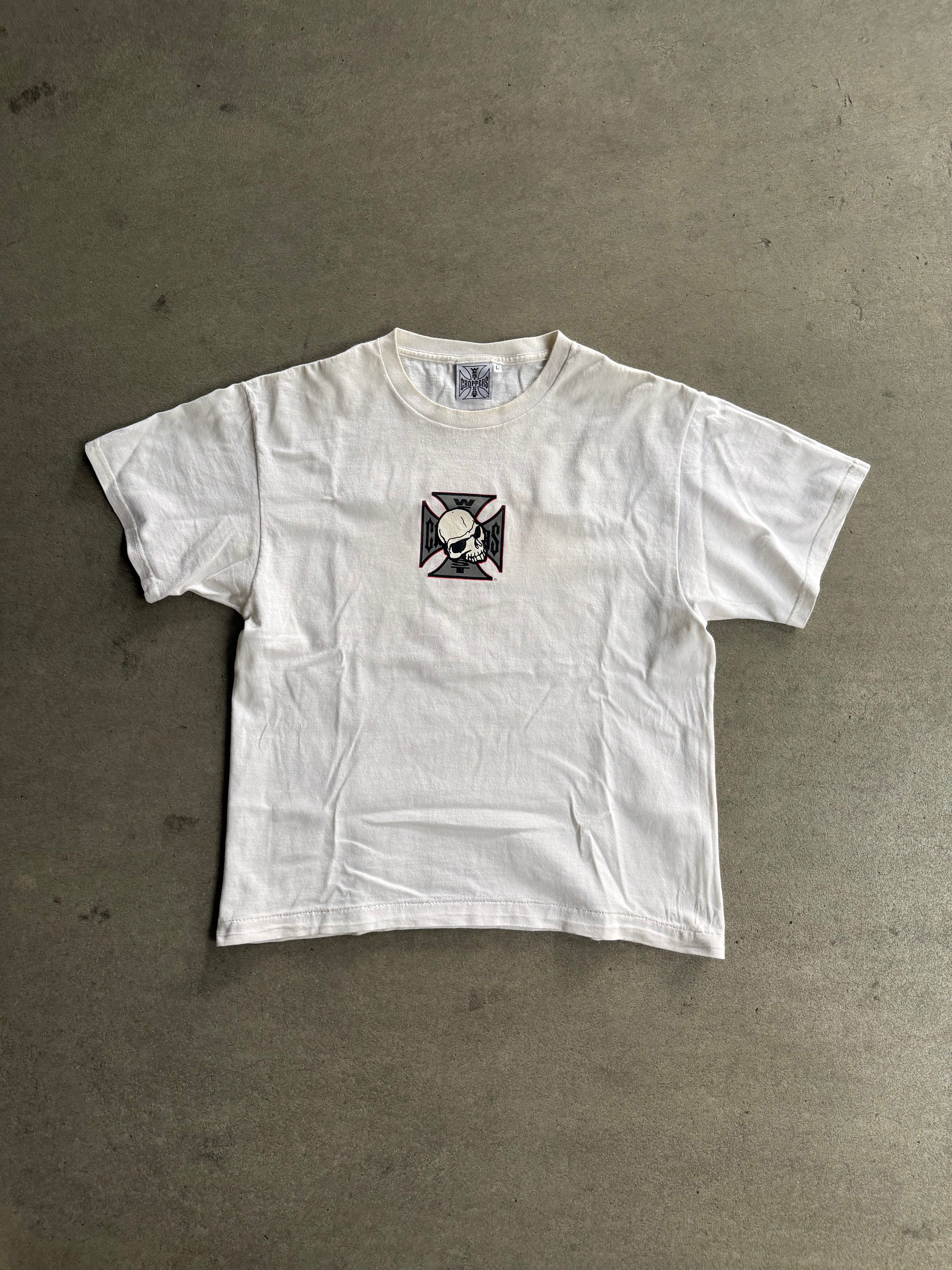 2000S WEST COAST CHOPPERS SKULL LOGO T-SHIRT - EUROPEAN TAG (L)