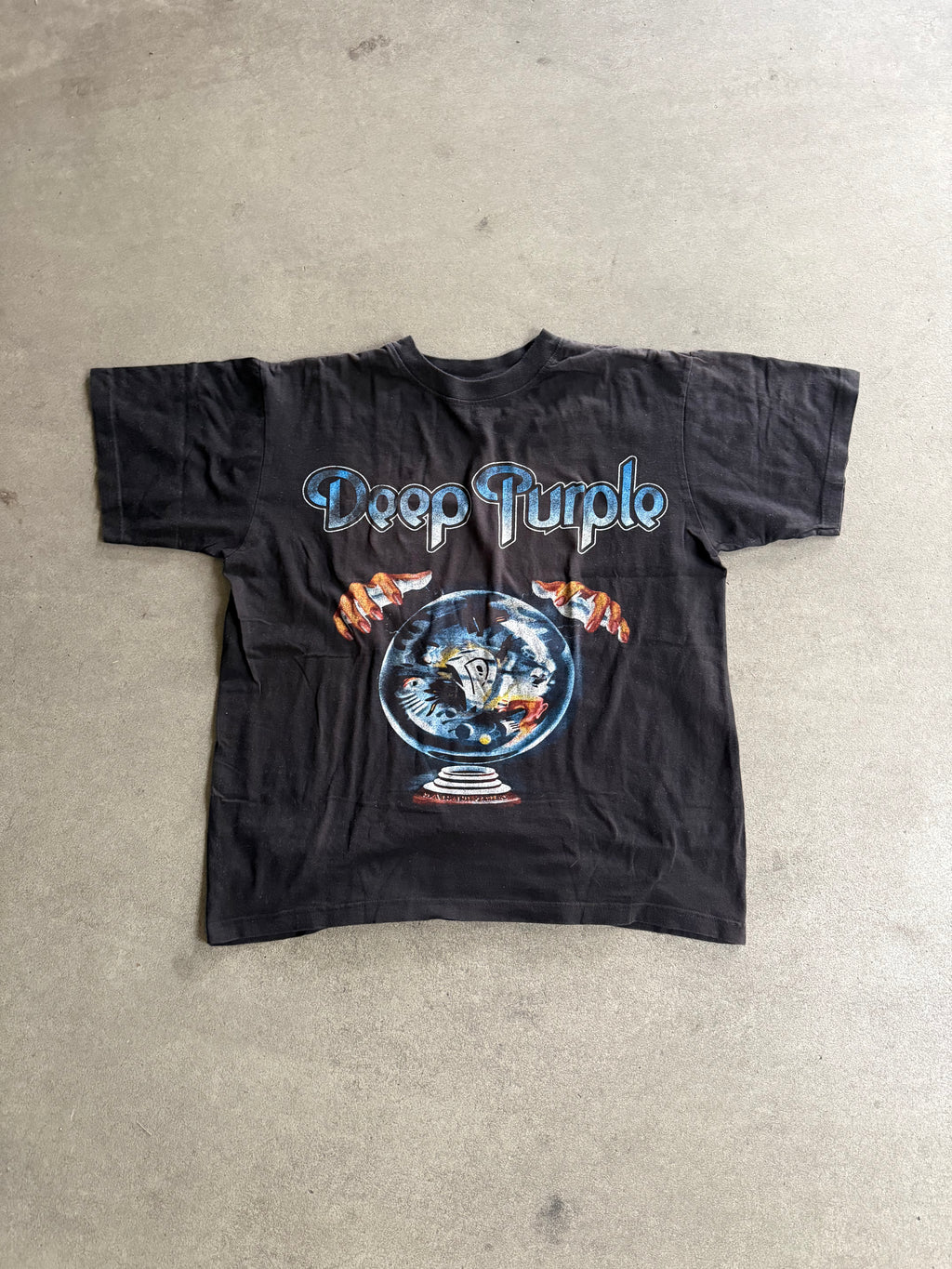 90S DEEP PURPLE SLAVES AND MASTERS PRINT T-SHIRT (XL)