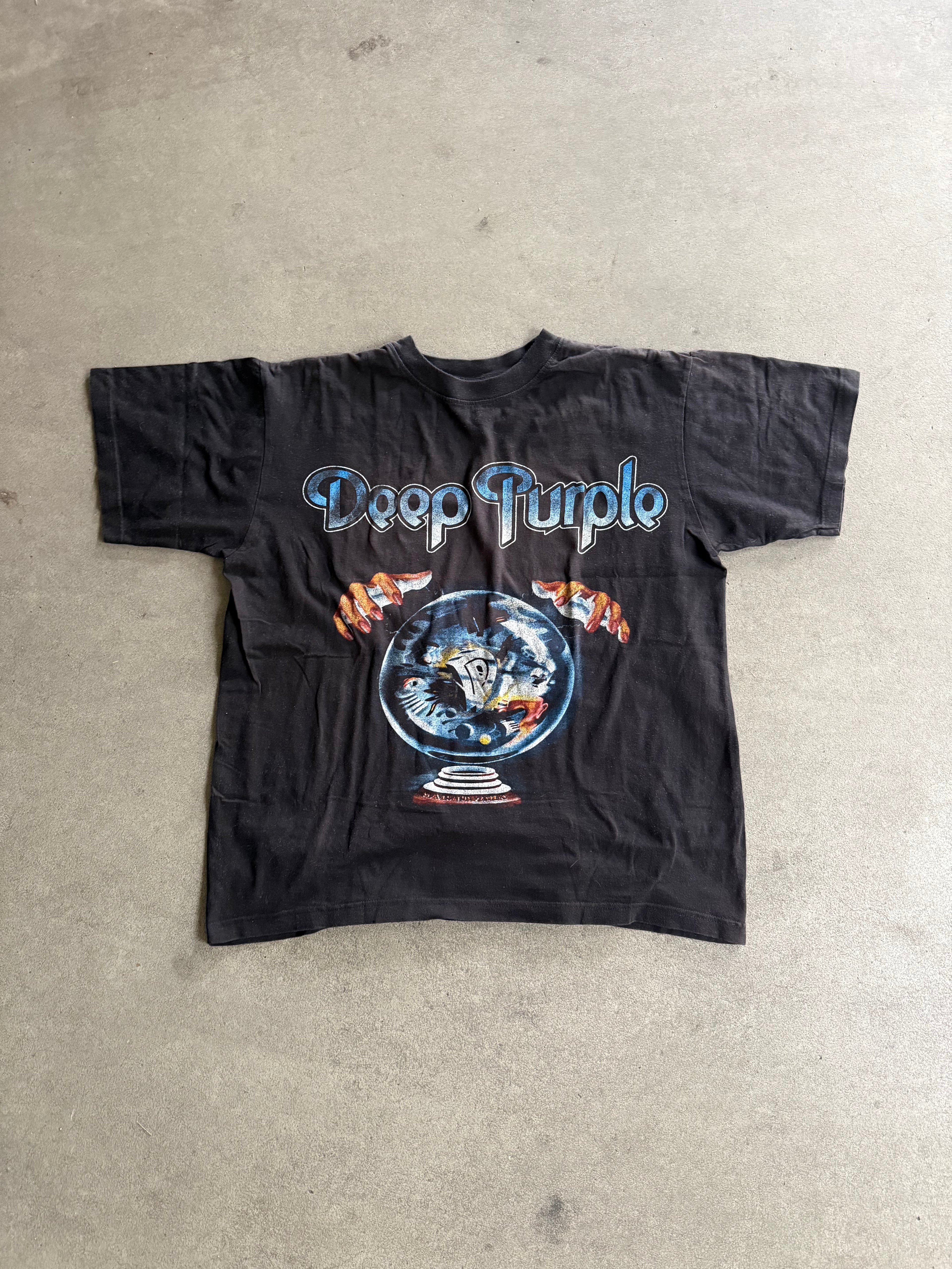 90S DEEP PURPLE SLAVES AND MASTERS PRINT T-SHIRT (XL)