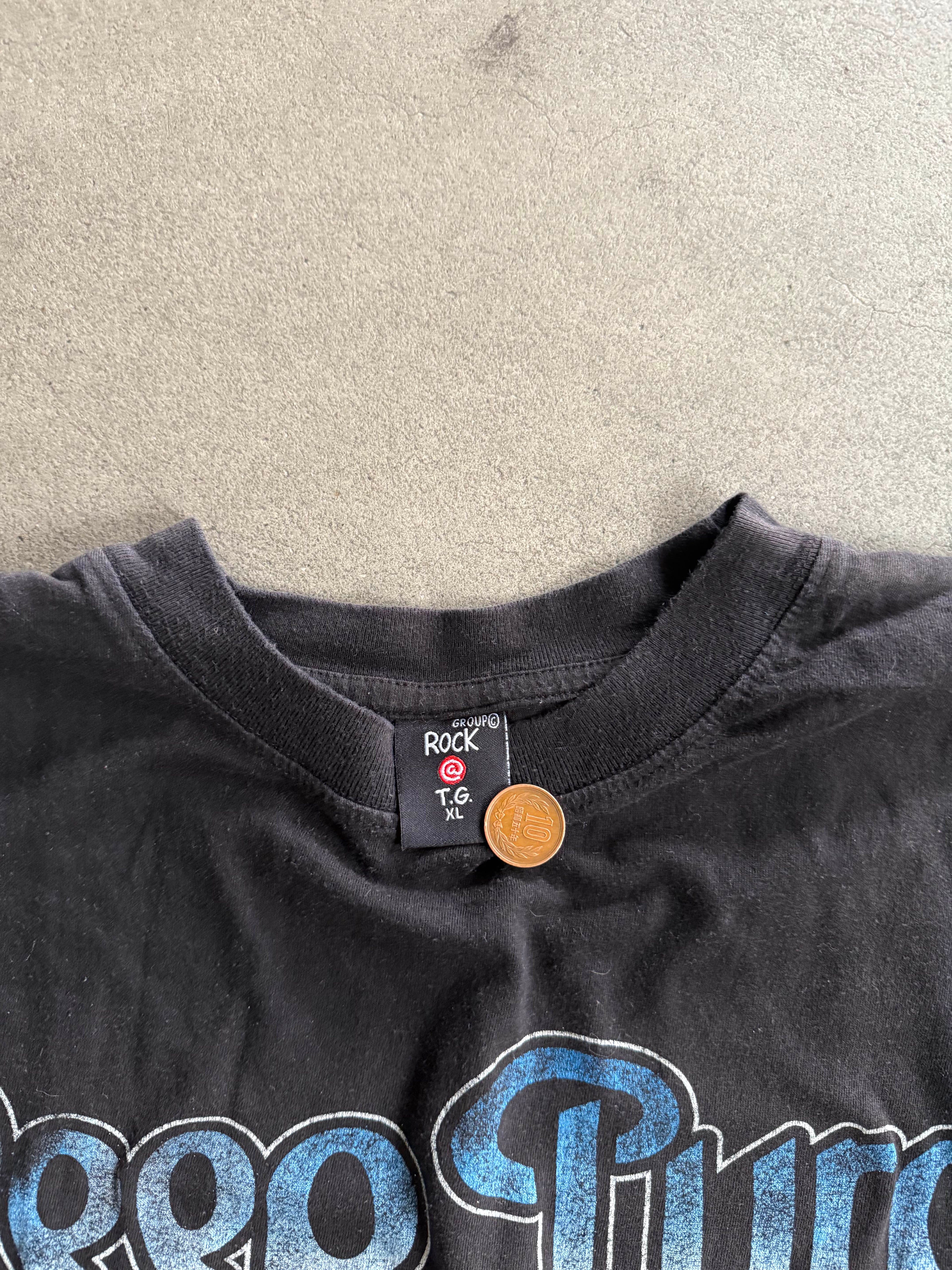 90S DEEP PURPLE SLAVES AND MASTERS PRINT T-SHIRT (XL)