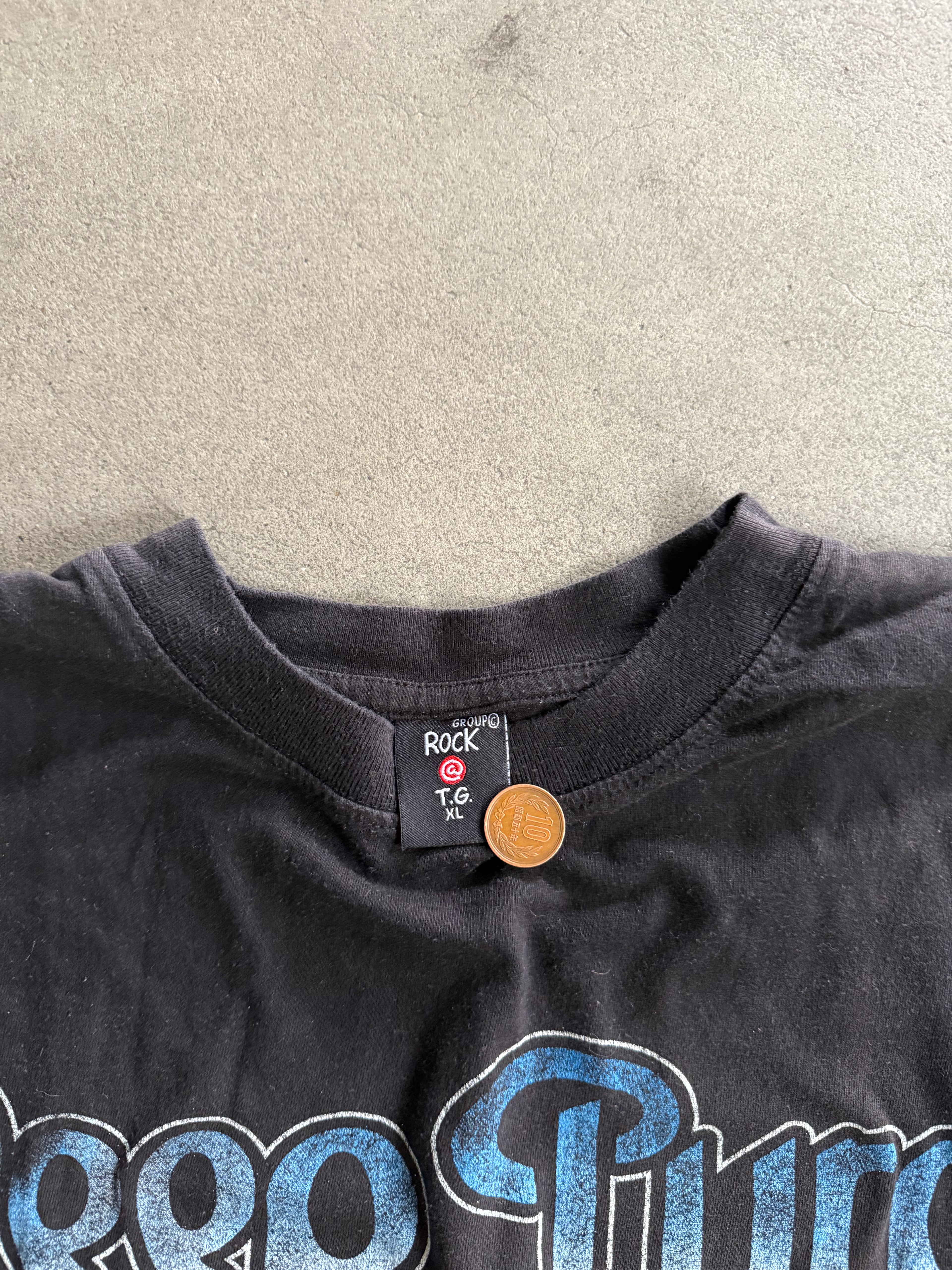 90S DEEP PURPLE SLAVES AND MASTERS PRINT T-SHIRT (XL)