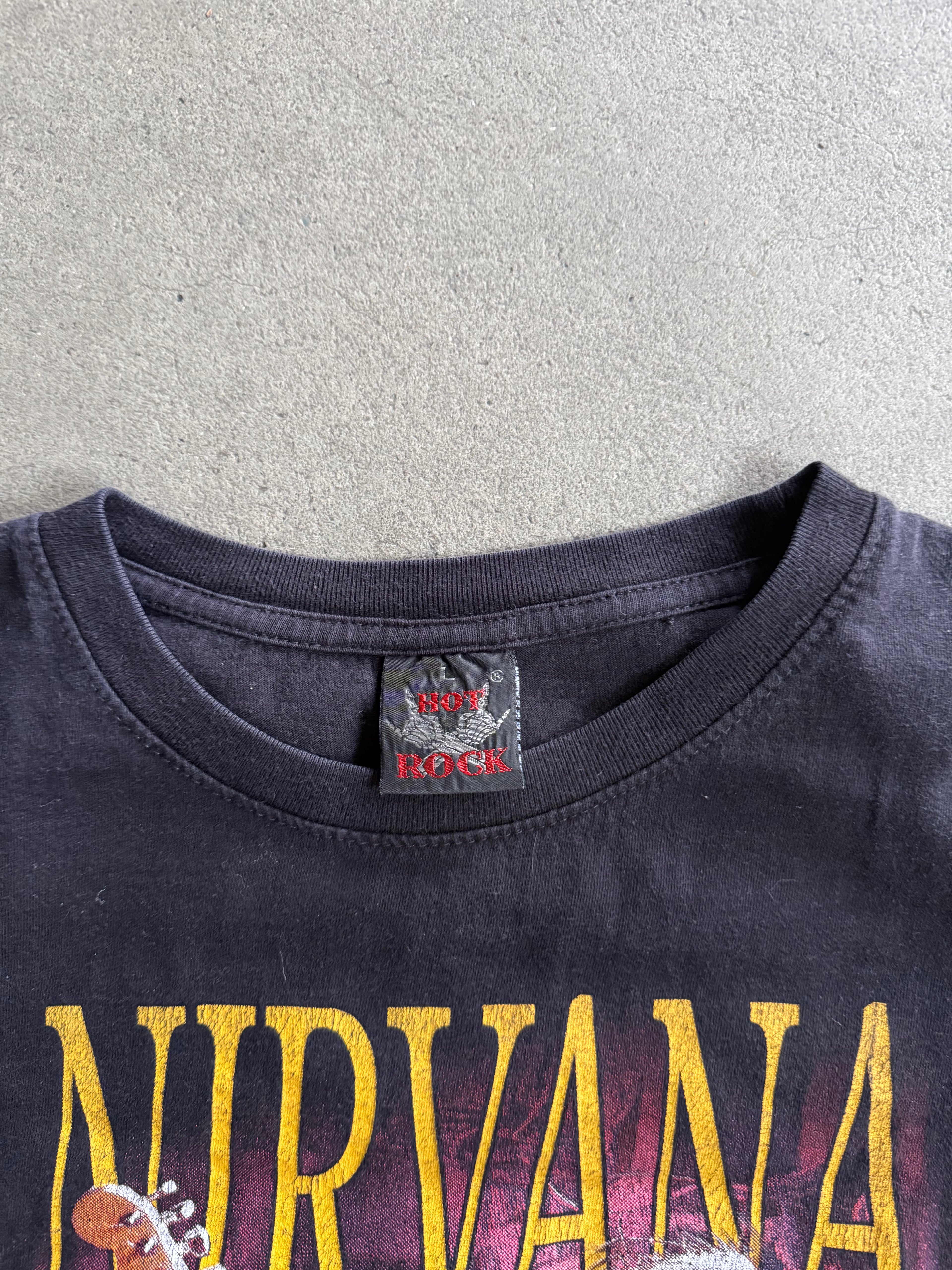 2000S NIRVANA KURT COBAIN BOOTLEG T-SHIRT (L)
