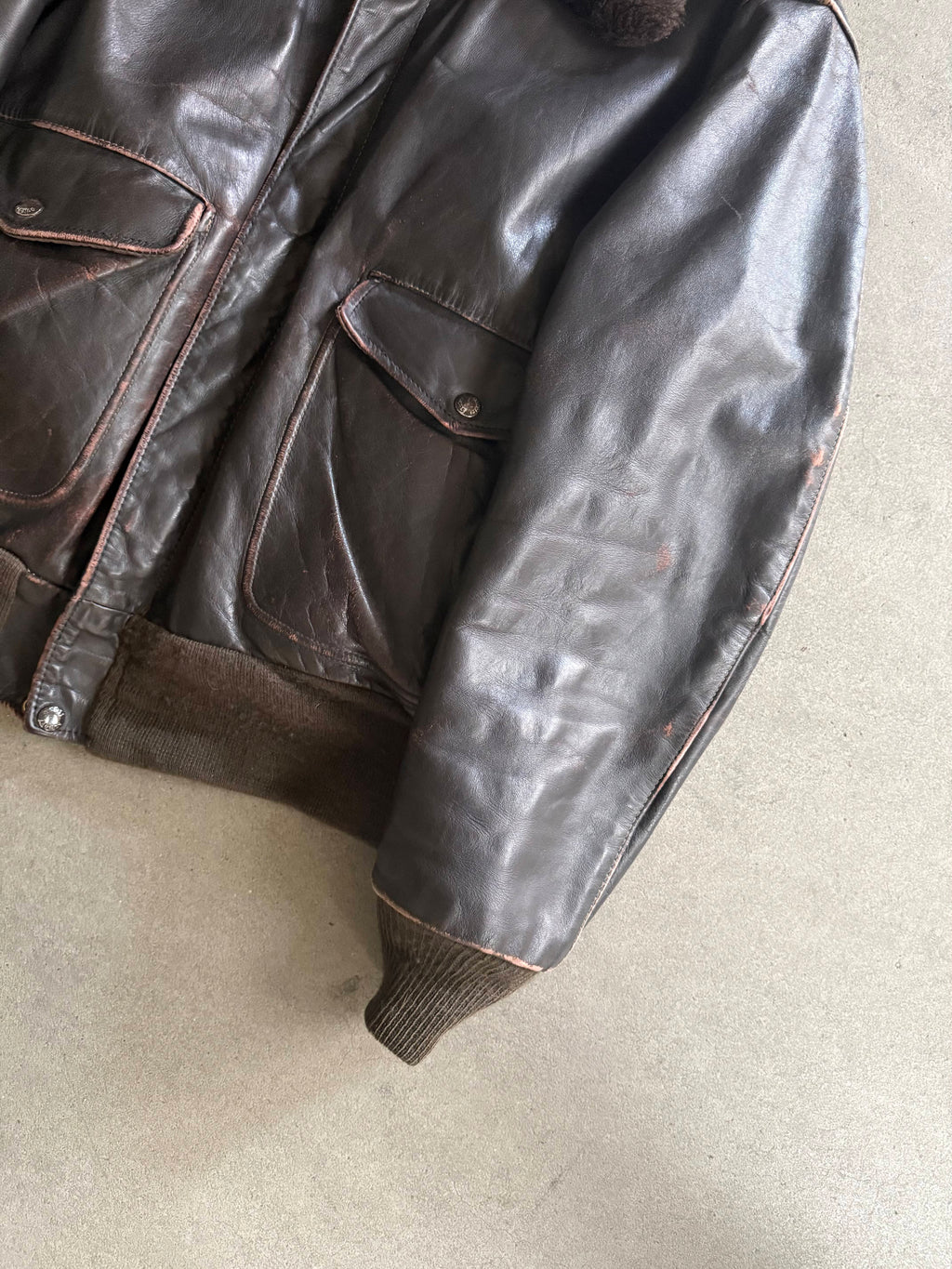 1970S SCHOTT 684SM LEATHER JACKET 70S FULL SET VINTAGE LEATHER JACKET (L)