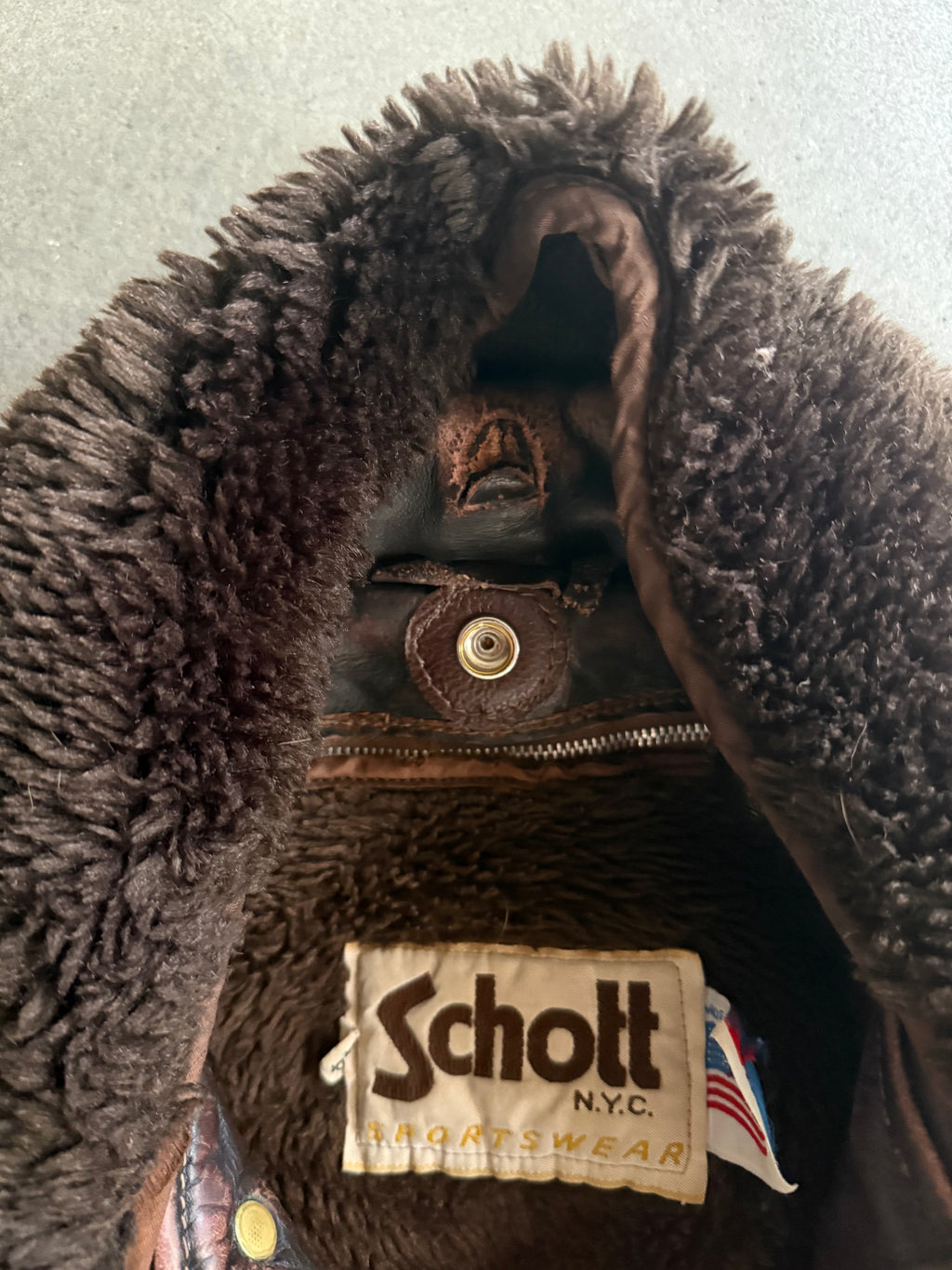 1970S SCHOTT 684SM LEATHER JACKET 70S FULL SET VINTAGE LEATHER JACKET (L)