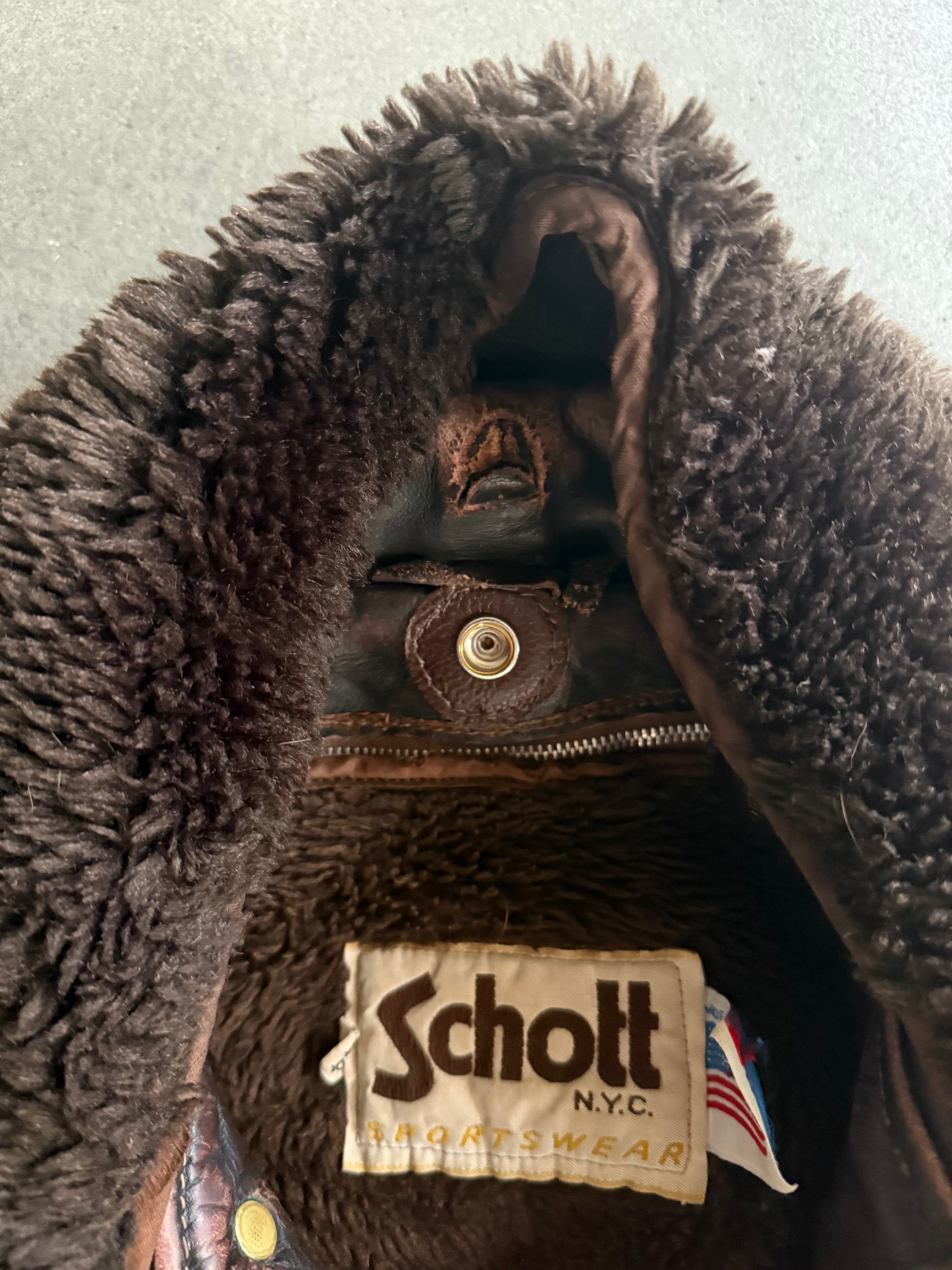 1970S SCHOTT 684SM LEATHER JACKET 70S FULL SET VINTAGE LEATHER JACKET (L)