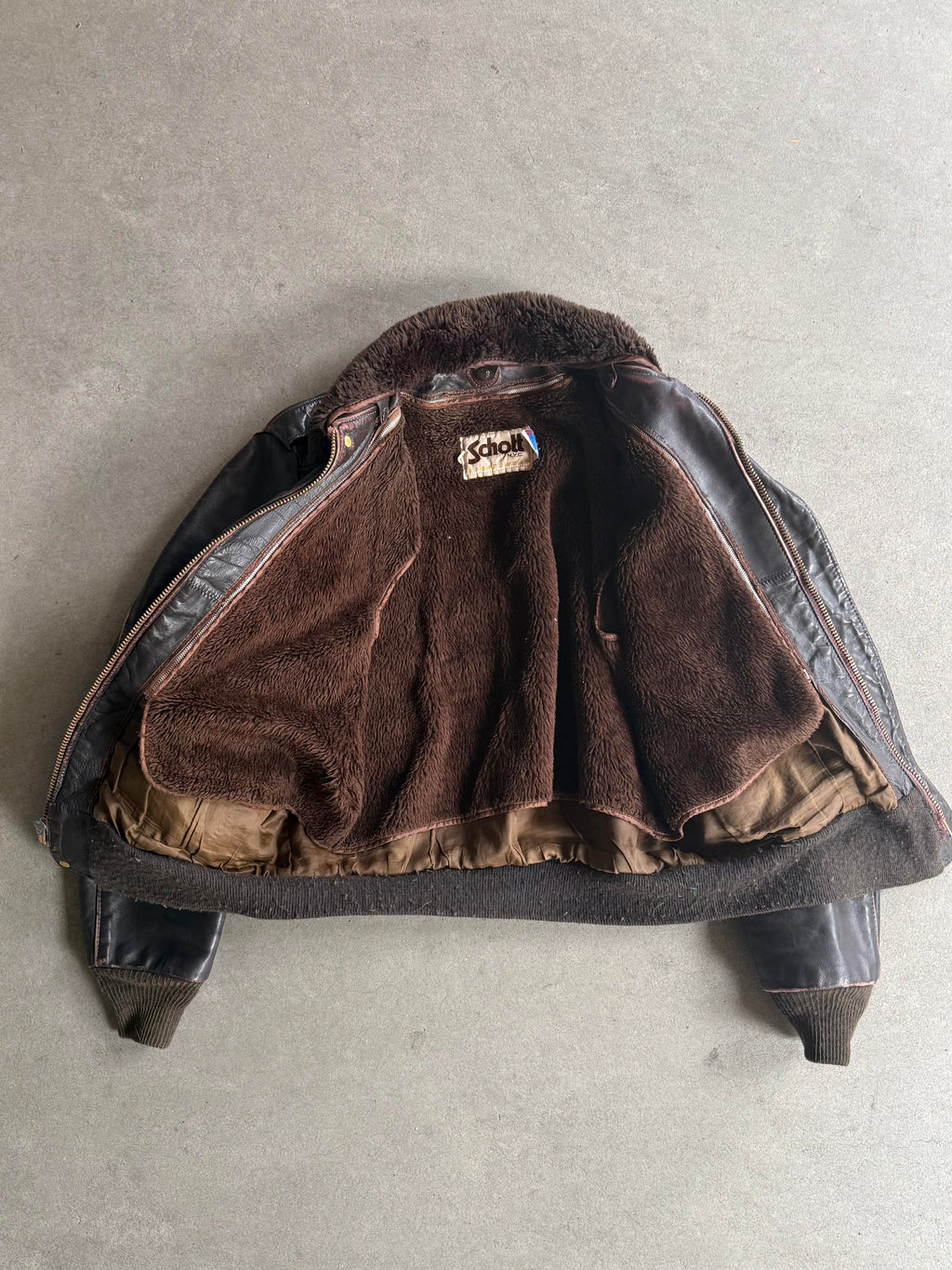 1970S SCHOTT 684SM LEATHER JACKET 70S FULL SET VINTAGE LEATHER JACKET (L)