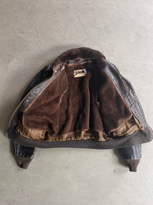 1970S SCHOTT 684SM LEATHER JACKET 70S FULL SET VINTAGE LEATHER JACKET (L)
