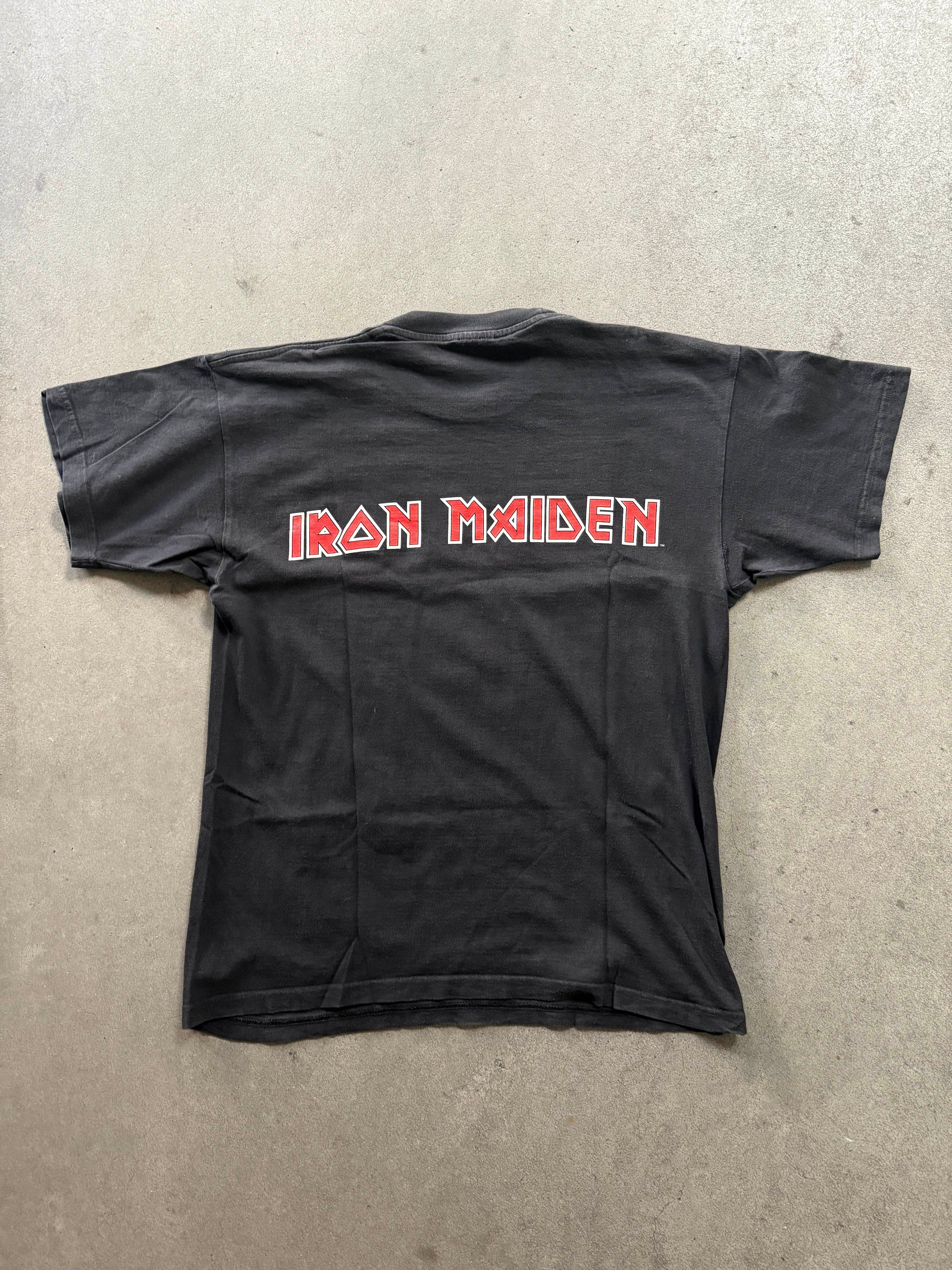 1994 IRON MAIDEN BAND "SANDS OF TIME" TOUR MERCH EUROPEAN PRINT T-SHIRT (M)