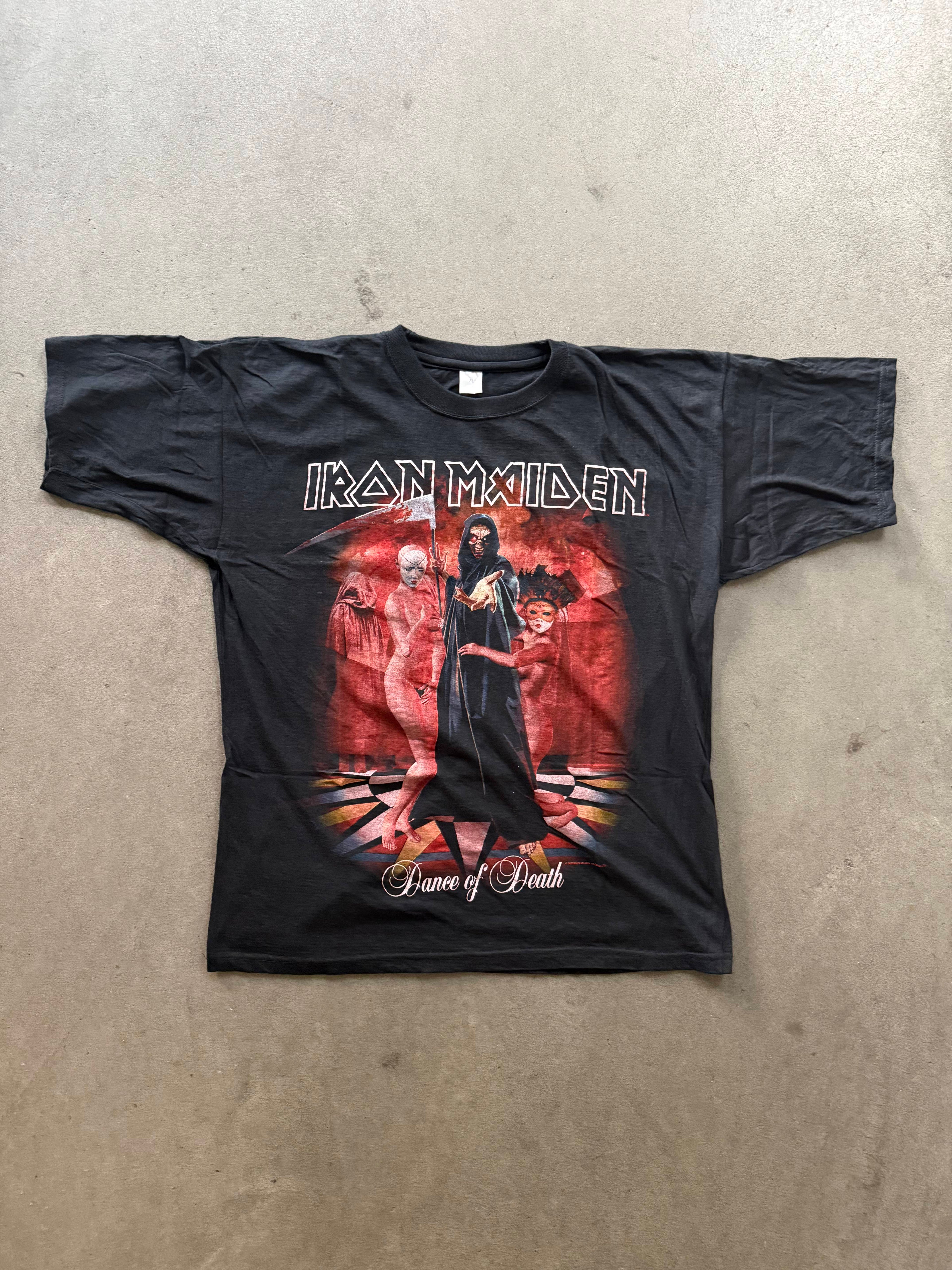 2003 IRON MAIDEN BAND "DANCE OF DEATH" TOUR MERCH PRINT T-SHIRT (XL)