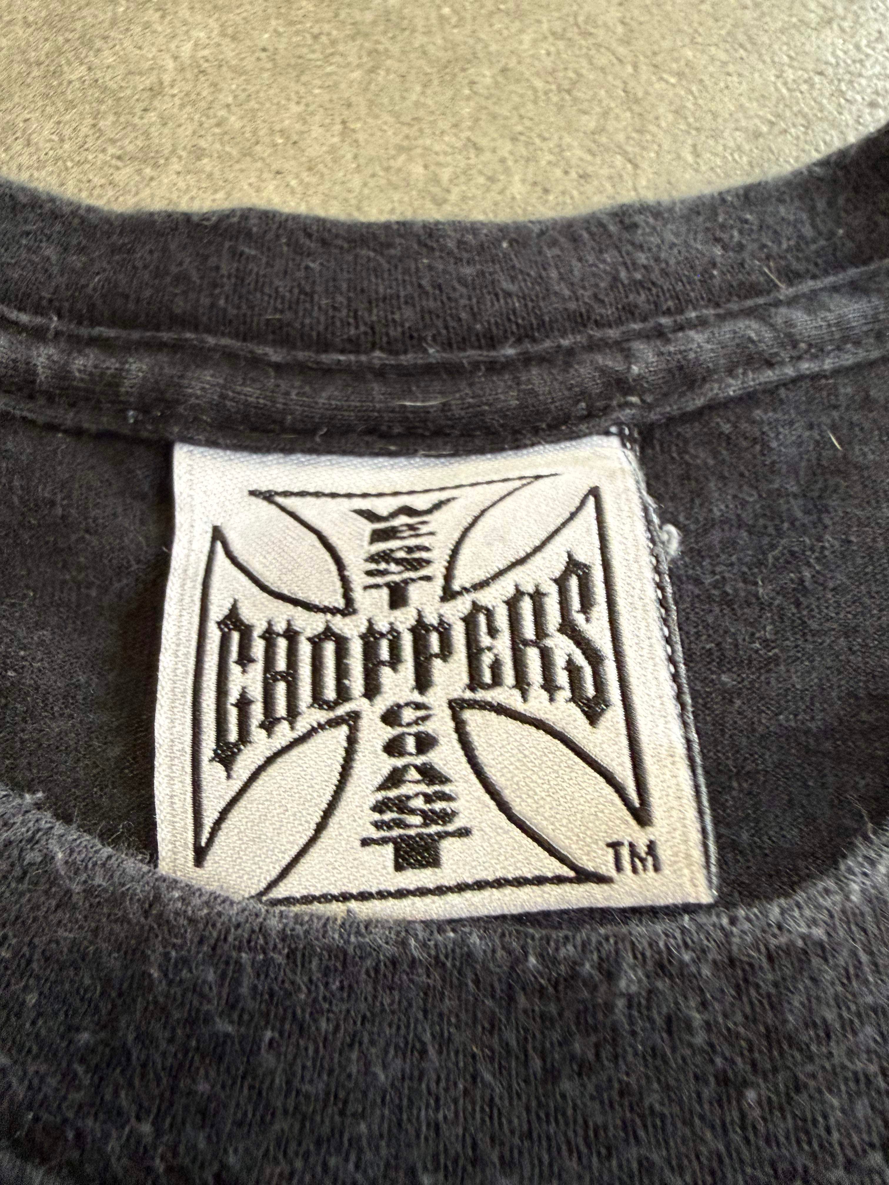 2001 WEST COAST CHOPPERS VINTAGE GRAFFITI WRITING T-SHIRT (M)