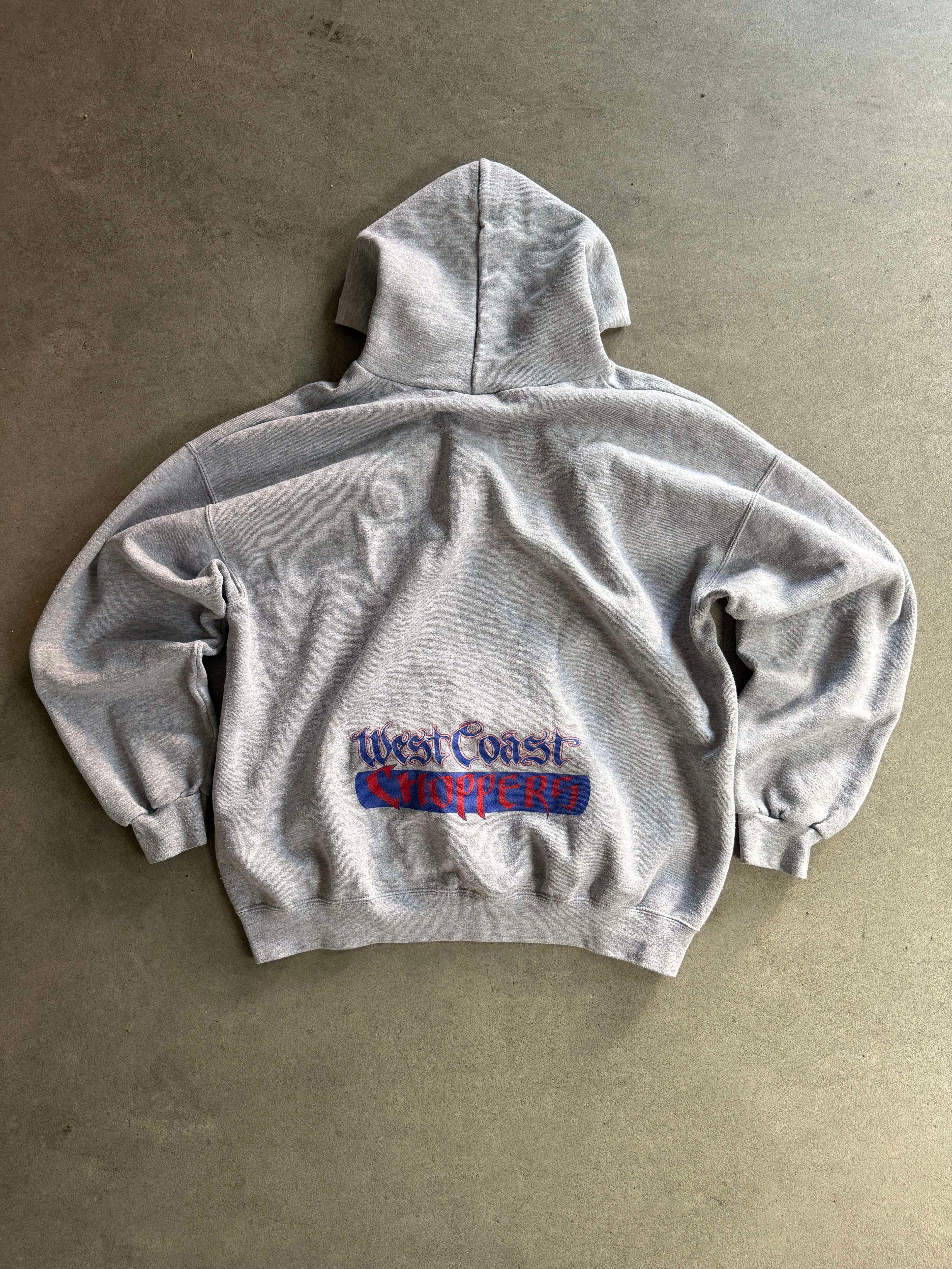 2001 WEST COAST CHOPPERS VINTAGE GRAFFITI WRITING HOODIE (XL)