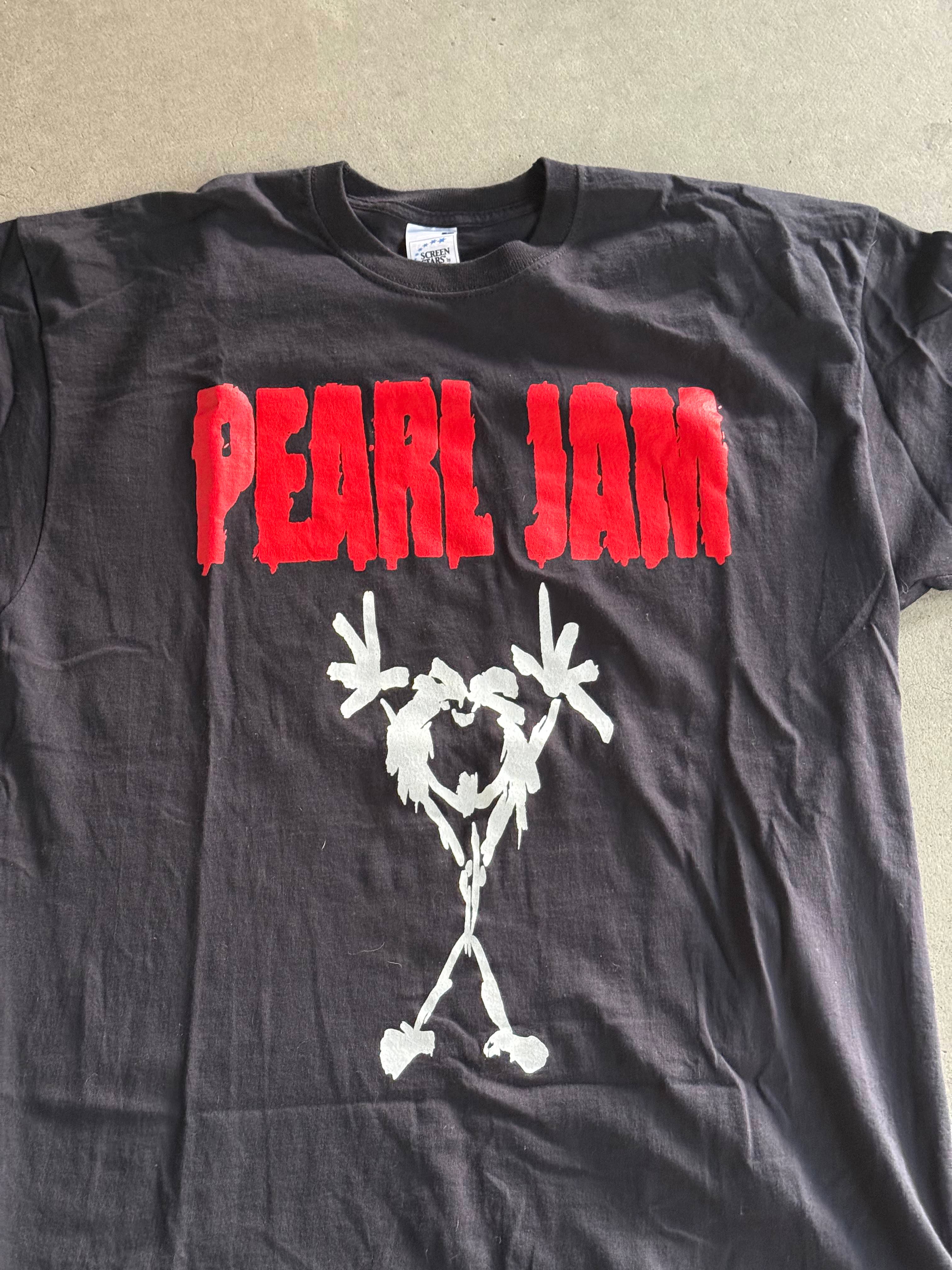 90S PEARL JAM STICKMAN MERCH T-SHIRT (L)