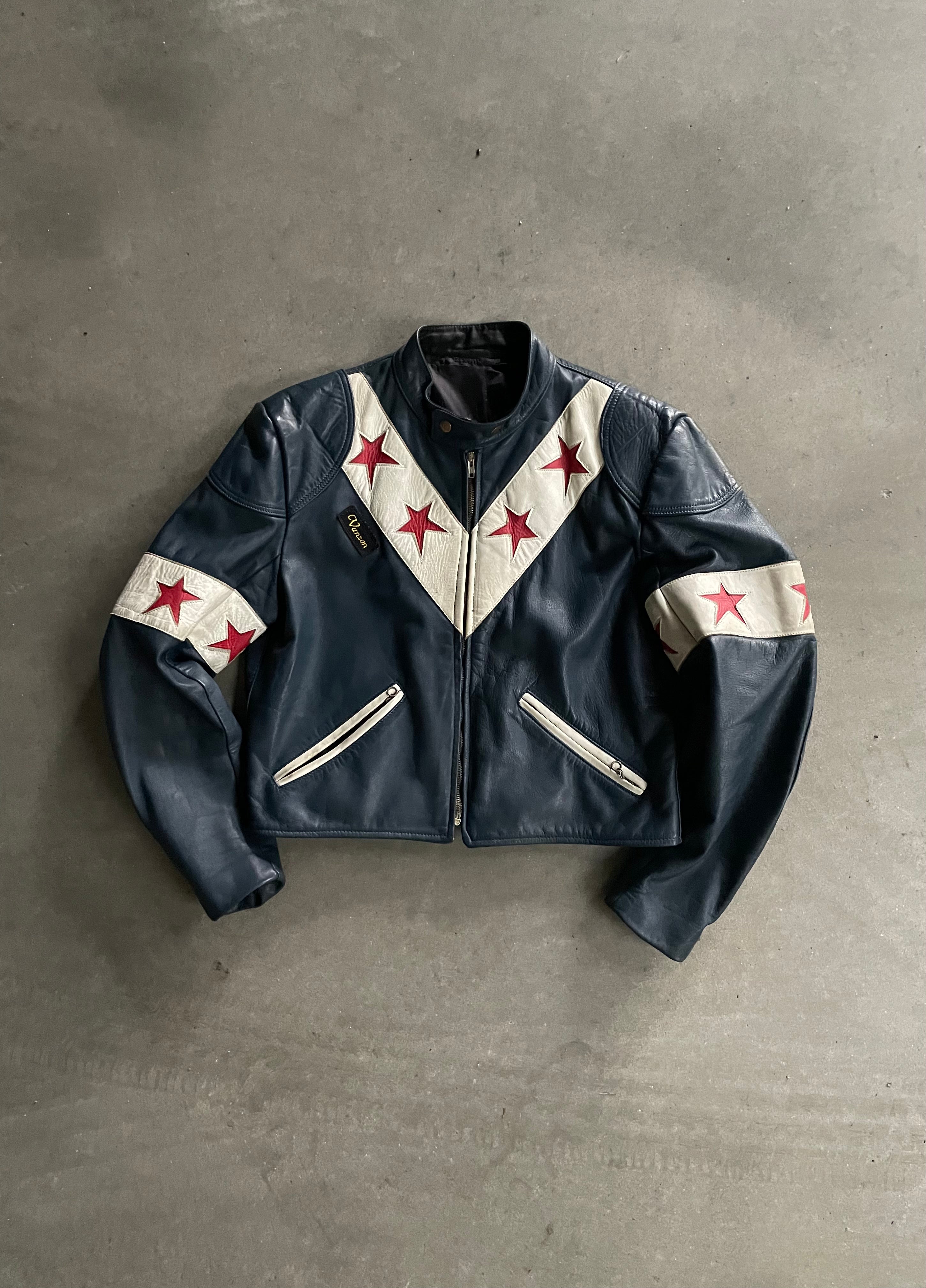 1982 VANSON WIP ONE STAR VINTAGE LEATHER JACKET (S)