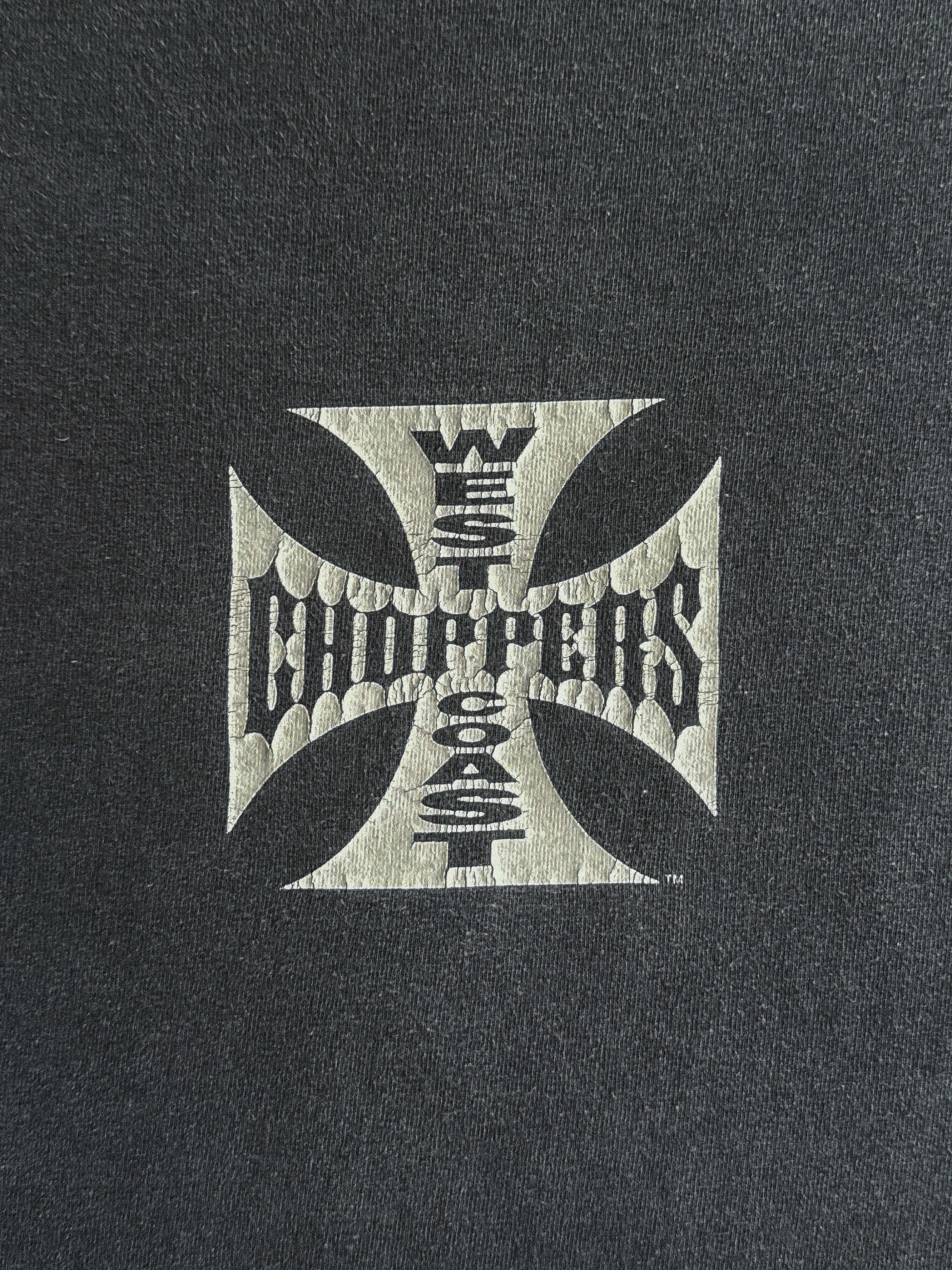 2000S WEST COAST CHOPPERS CLASSIC OG CROSS VINTAGE T-SHIRT (XL)
