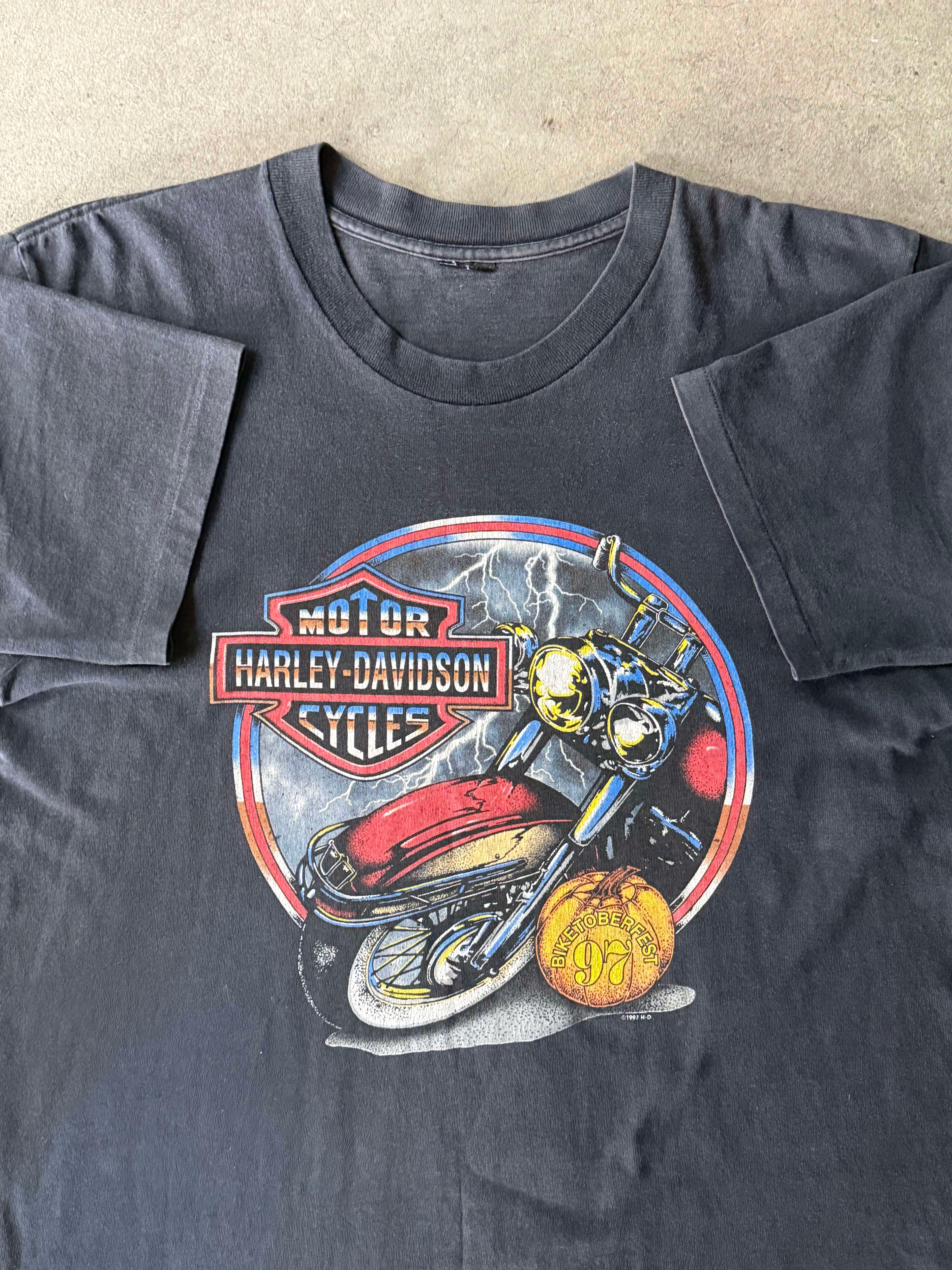 1997 HARLEY DAVIDSON BIKER FEST SINGLE STITCH GRAPHIC T-SHIRT (L)
