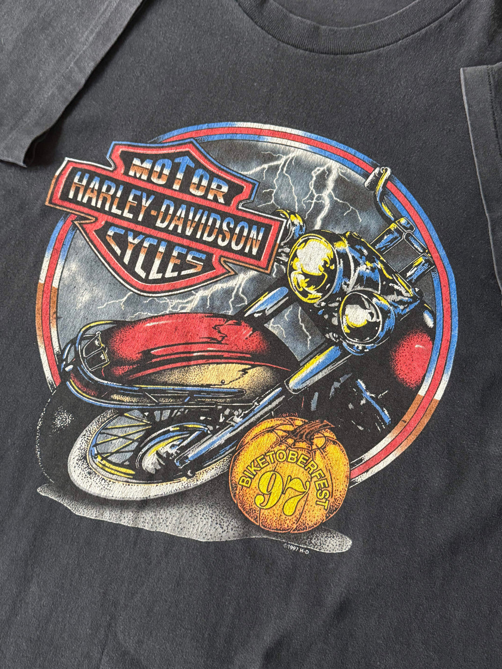 1997 HARLEY DAVIDSON BIKER FEST SINGLE STITCH GRAPHIC T-SHIRT (L)