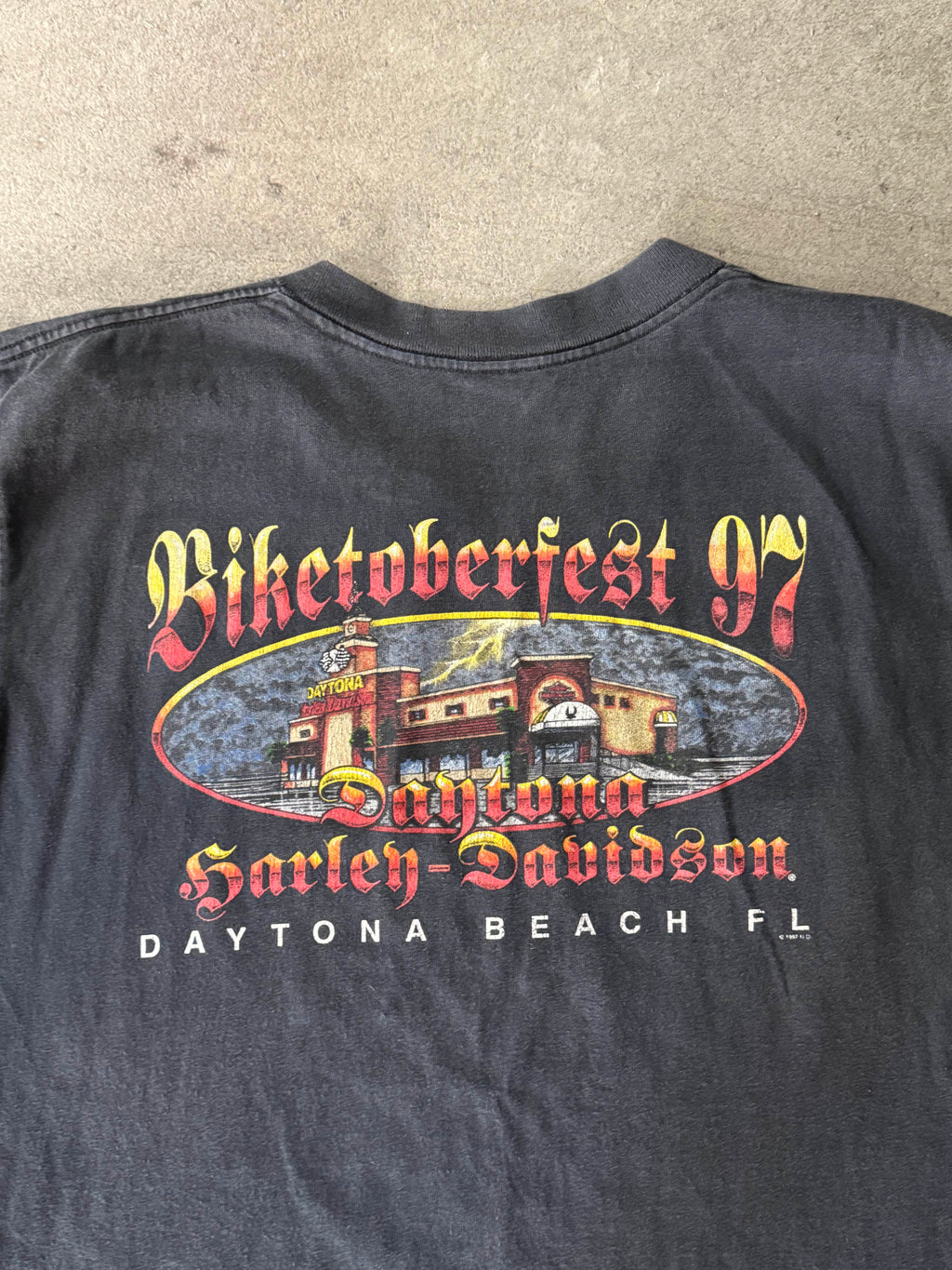 1997 HARLEY DAVIDSON BIKER FEST SINGLE STITCH GRAPHIC T-SHIRT (L)