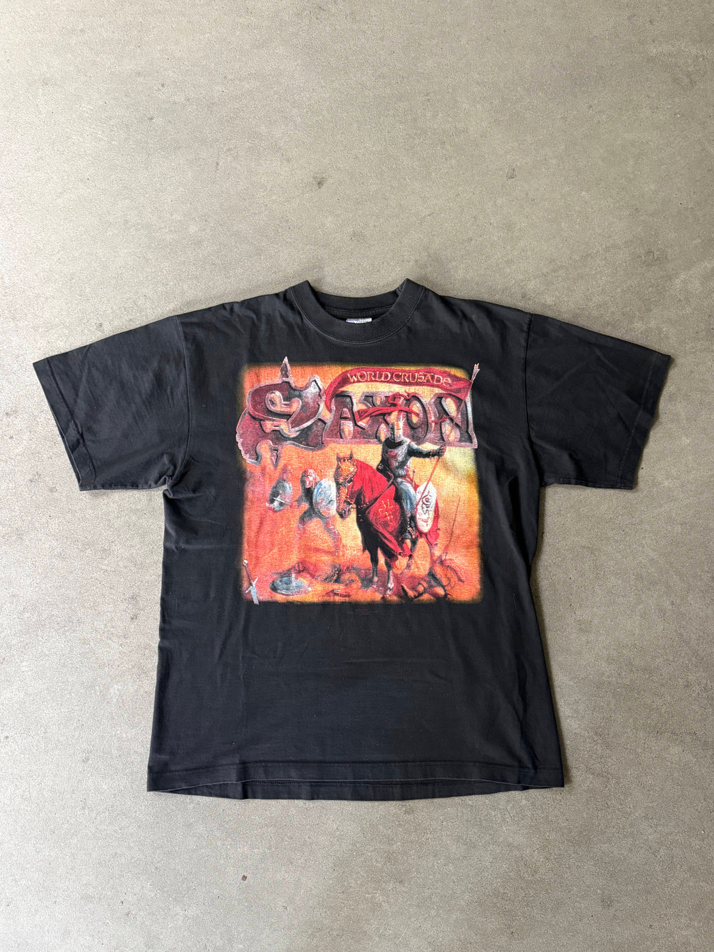2000S VINTAGE SAXON BAND TOUR MERCH T-SHIRT (XL)