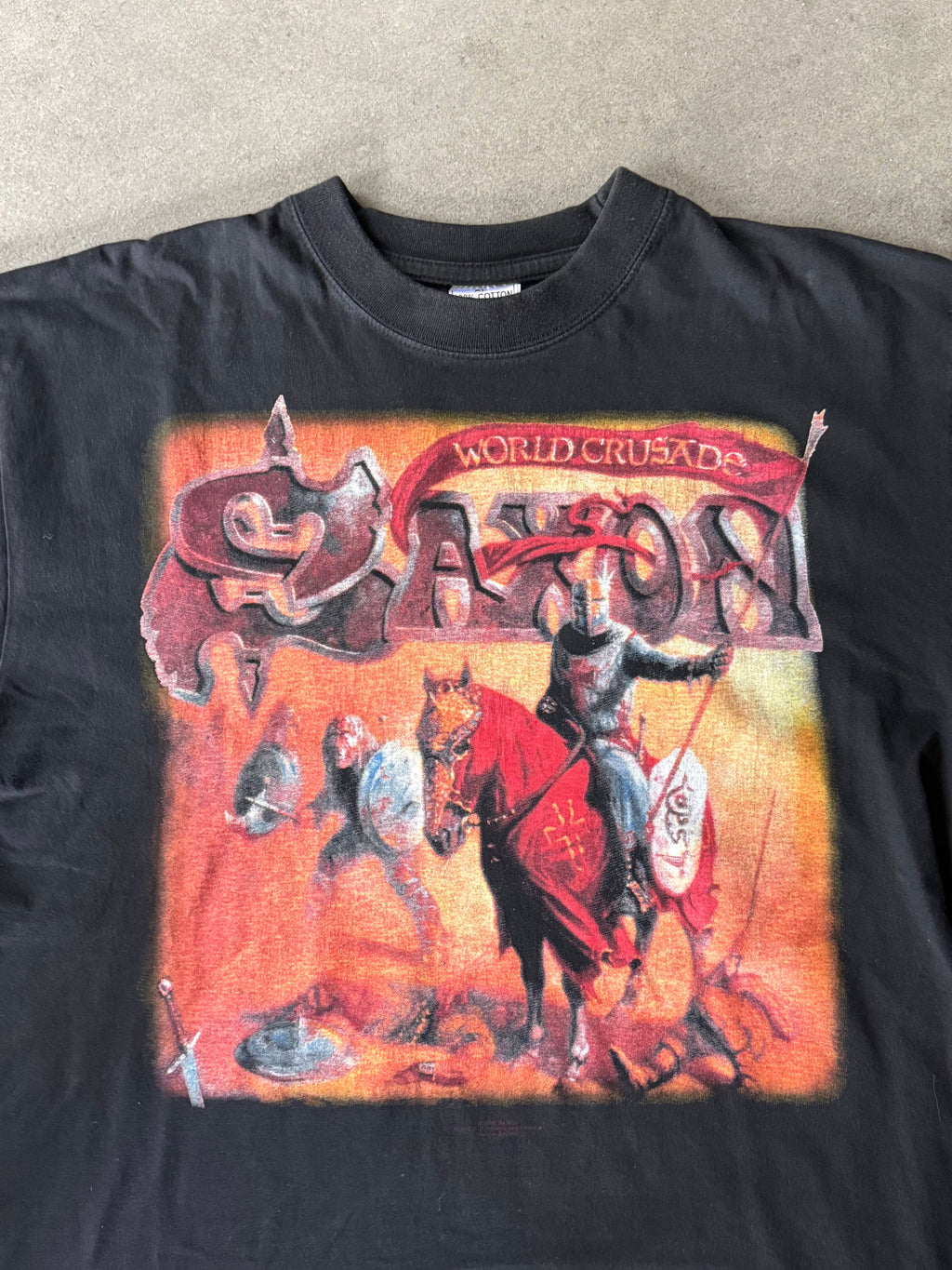 2000S VINTAGE SAXON BAND TOUR MERCH T-SHIRT (XL)