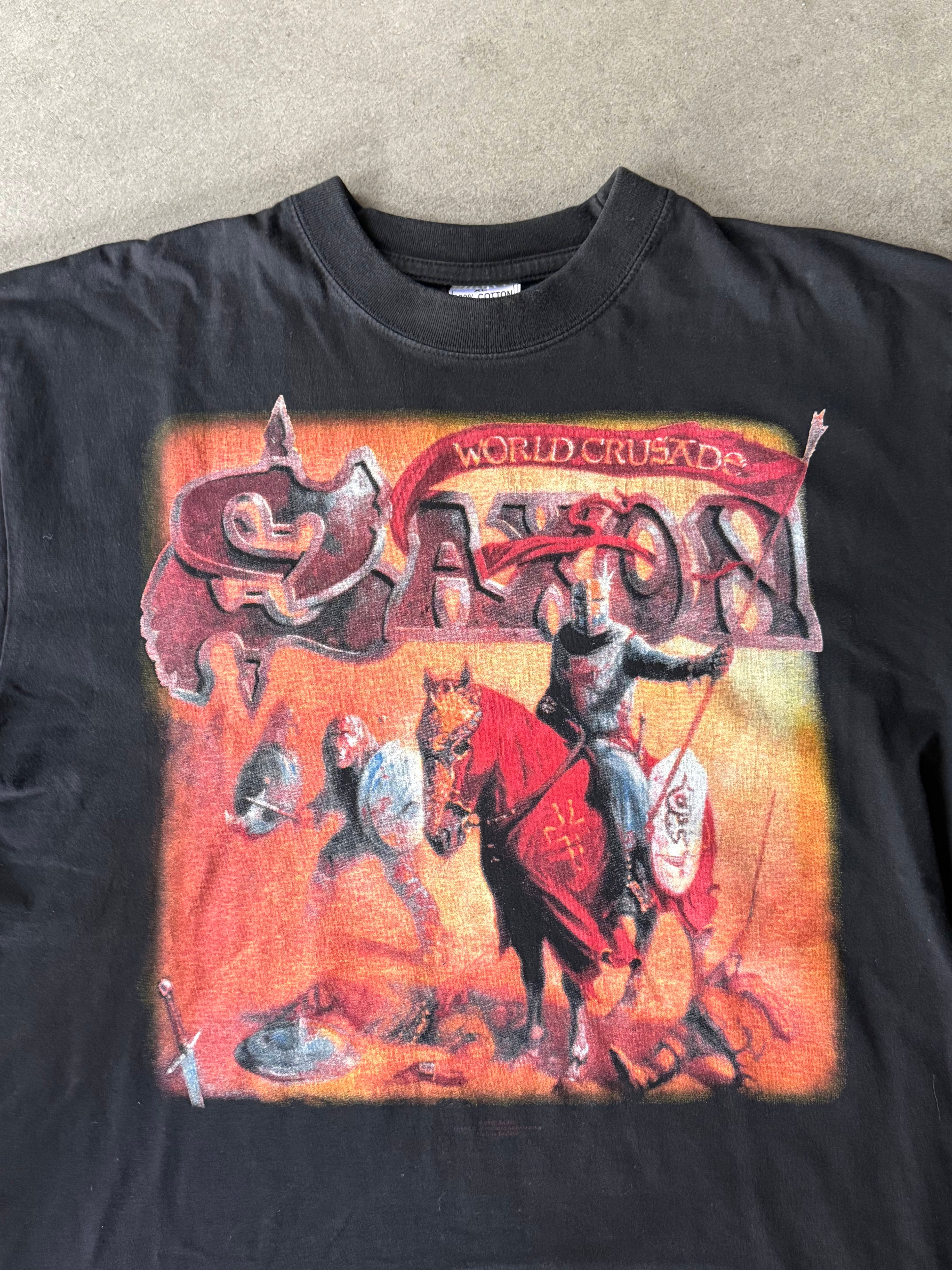 2000S VINTAGE SAXON BAND TOUR MERCH T-SHIRT (XL)