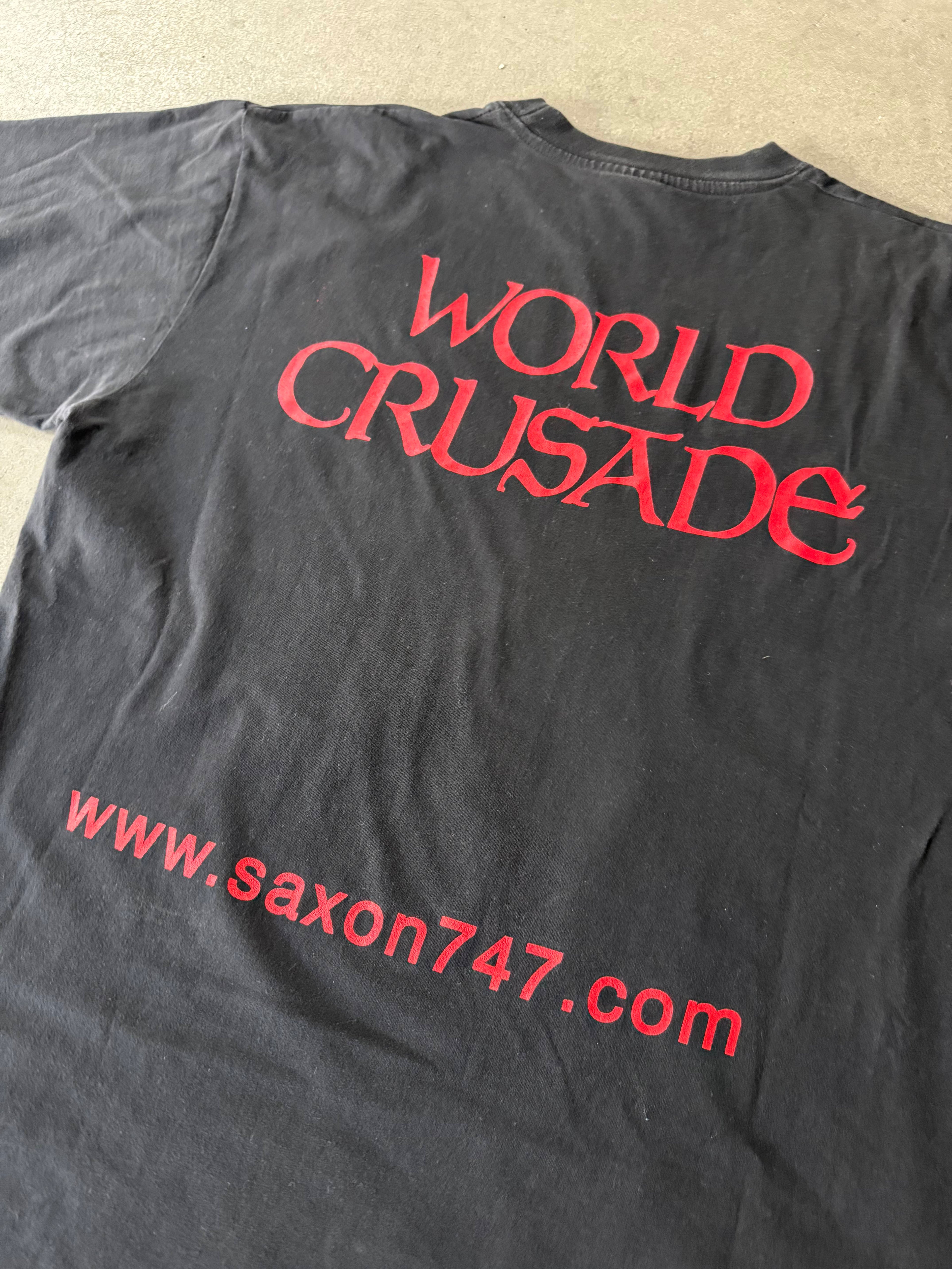 2000S VINTAGE SAXON BAND TOUR MERCH T-SHIRT (XL)