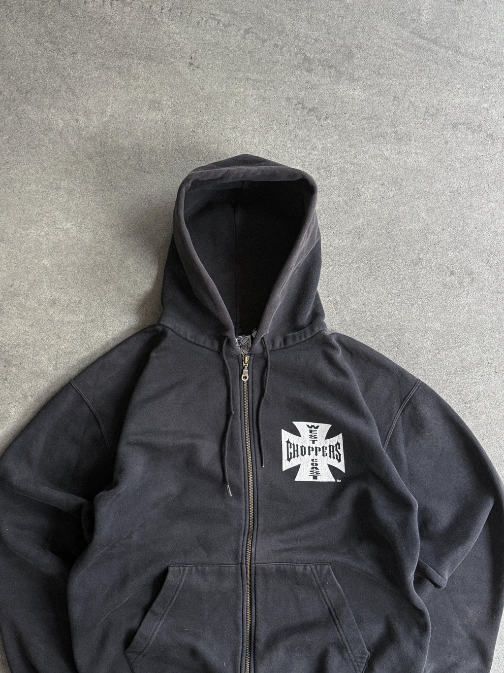 2000S WEST COAST CHOPPERS ZIPPED HOODIE CLASSIC OG LOGO (L)