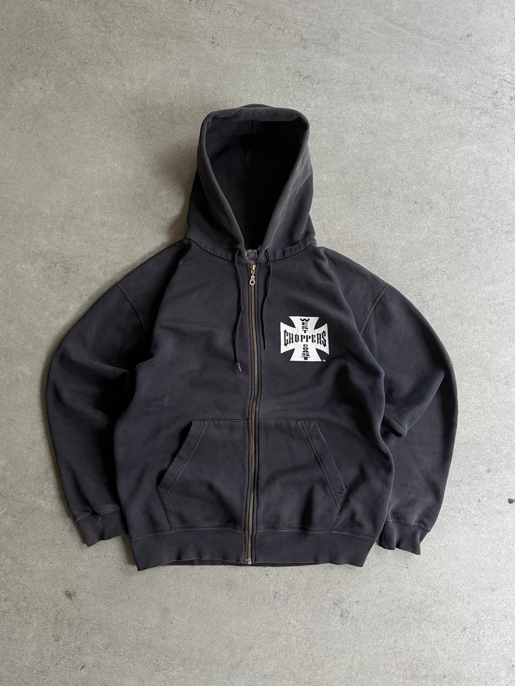 2000S WEST COAST CHOPPERS ZIPPED HOODIE CLASSIC OG LOGO (L)