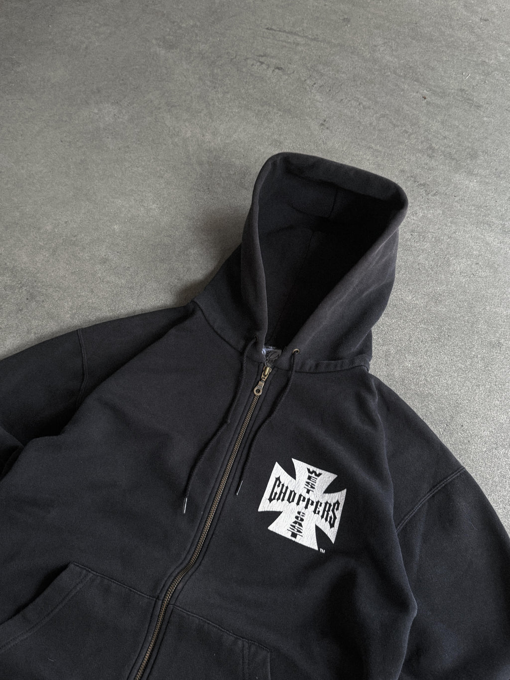 2000S WEST COAST CHOPPERS ZIPPED HOODIE CLASSIC OG LOGO (L)