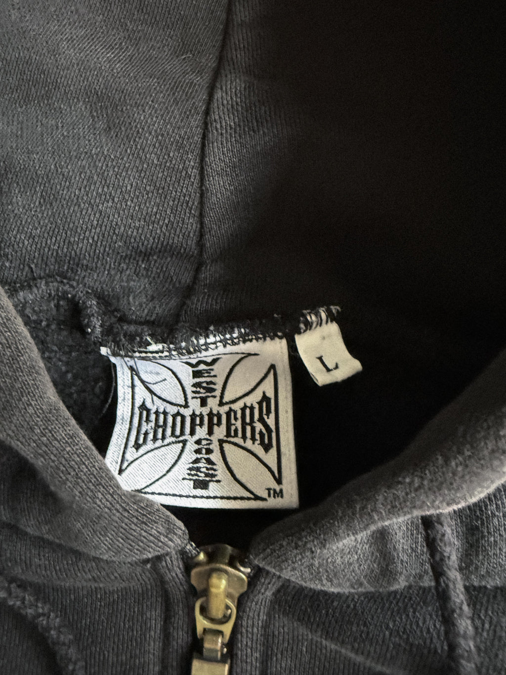 2000S WEST COAST CHOPPERS ZIPPED HOODIE CLASSIC OG LOGO (L)
