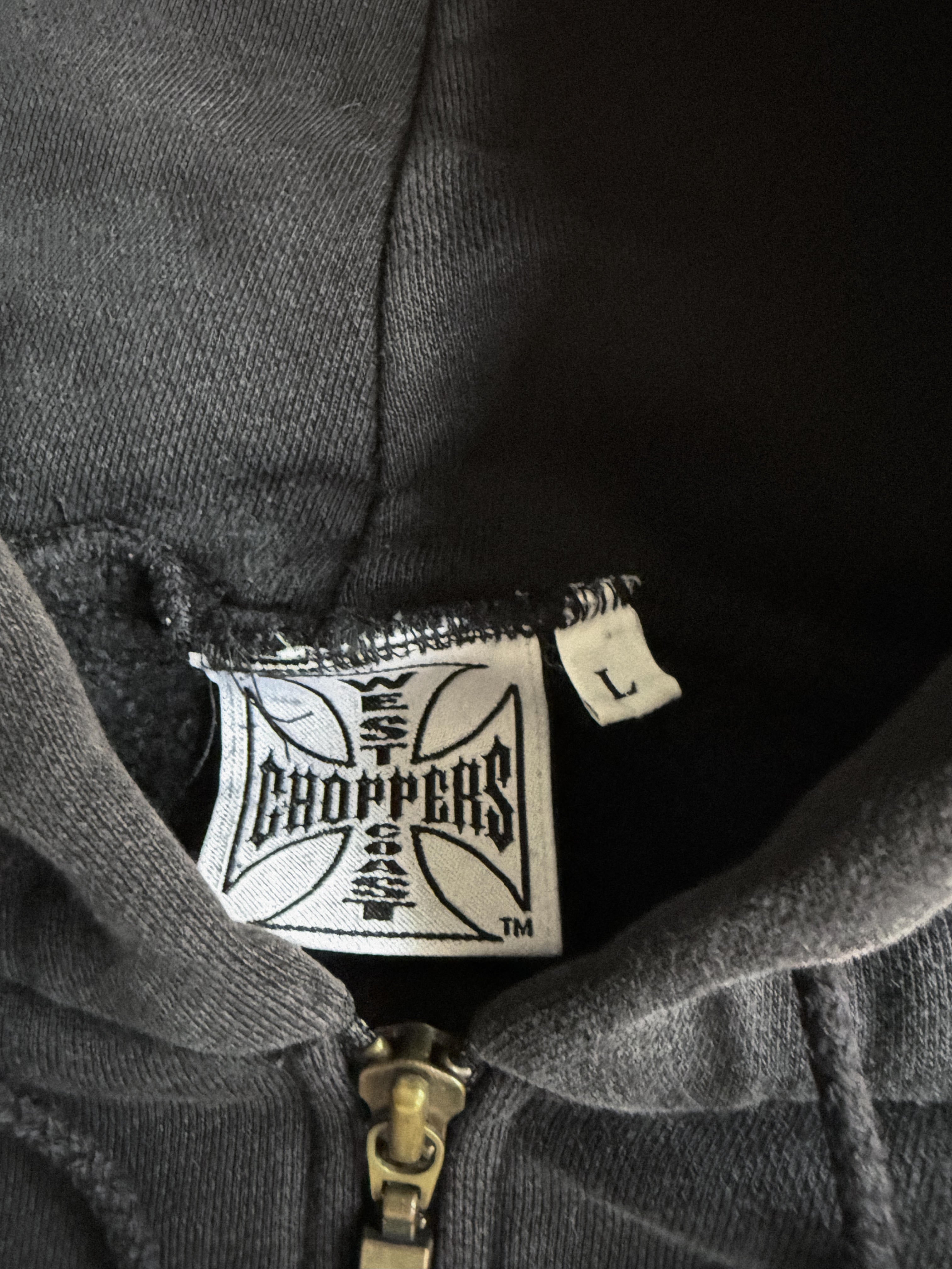 2000S WEST COAST CHOPPERS ZIPPED HOODIE CLASSIC OG LOGO (L)