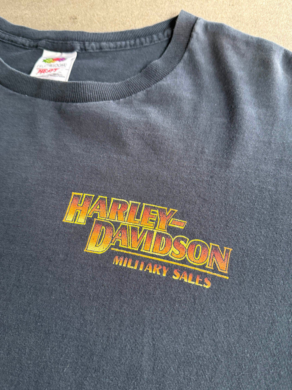 2000S HARLEY DAVIDSON MILITARY SALES T-SHIRT (XL)