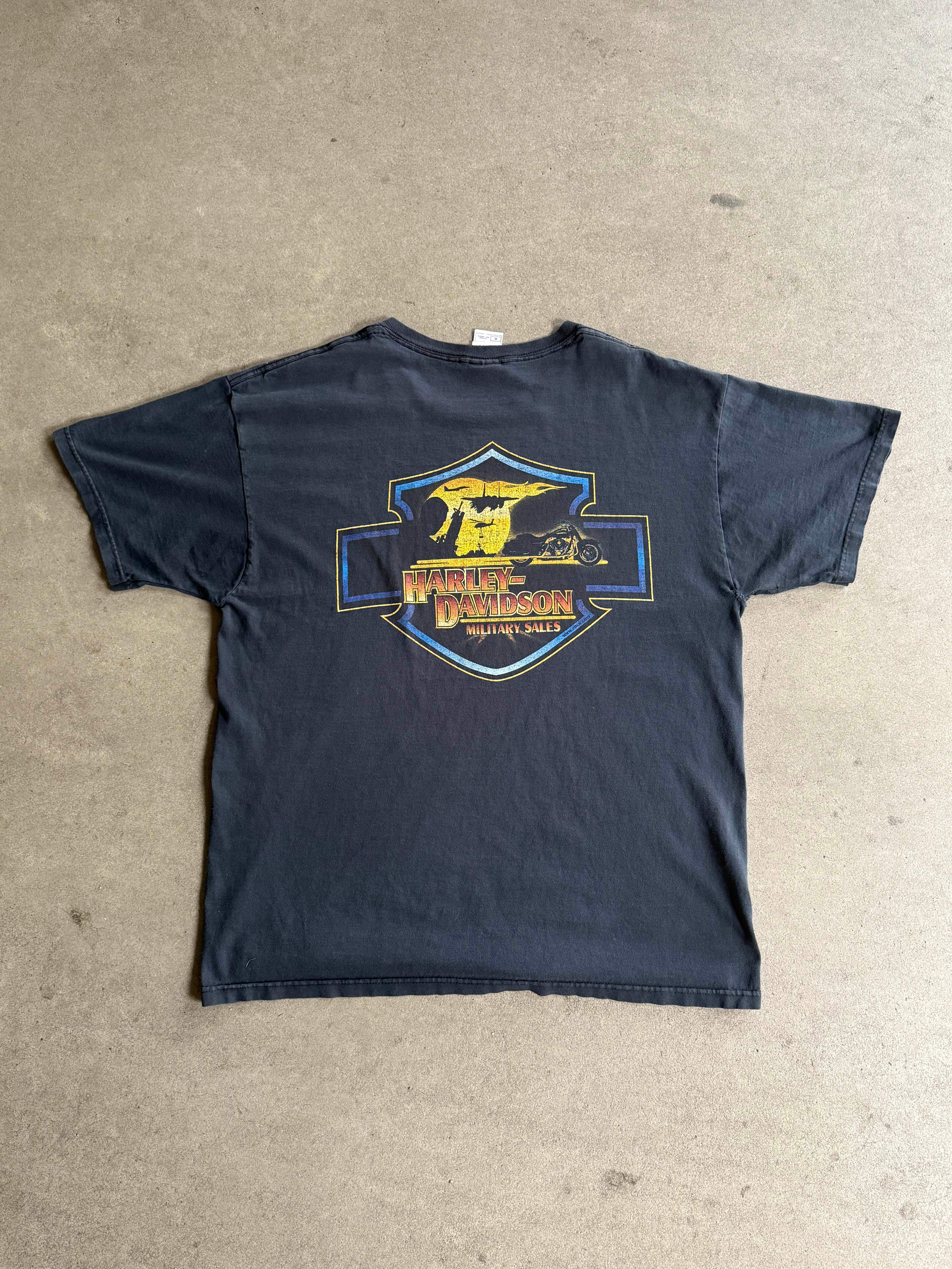 2000S HARLEY DAVIDSON MILITARY SALES T-SHIRT (XL)