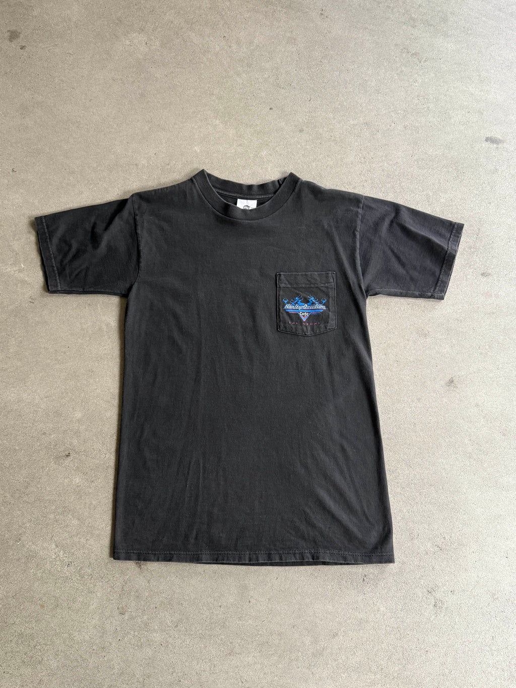 2000S HARLEY DAVIDSON CAFE POCKET VINTAGE T-SHIRT (M)