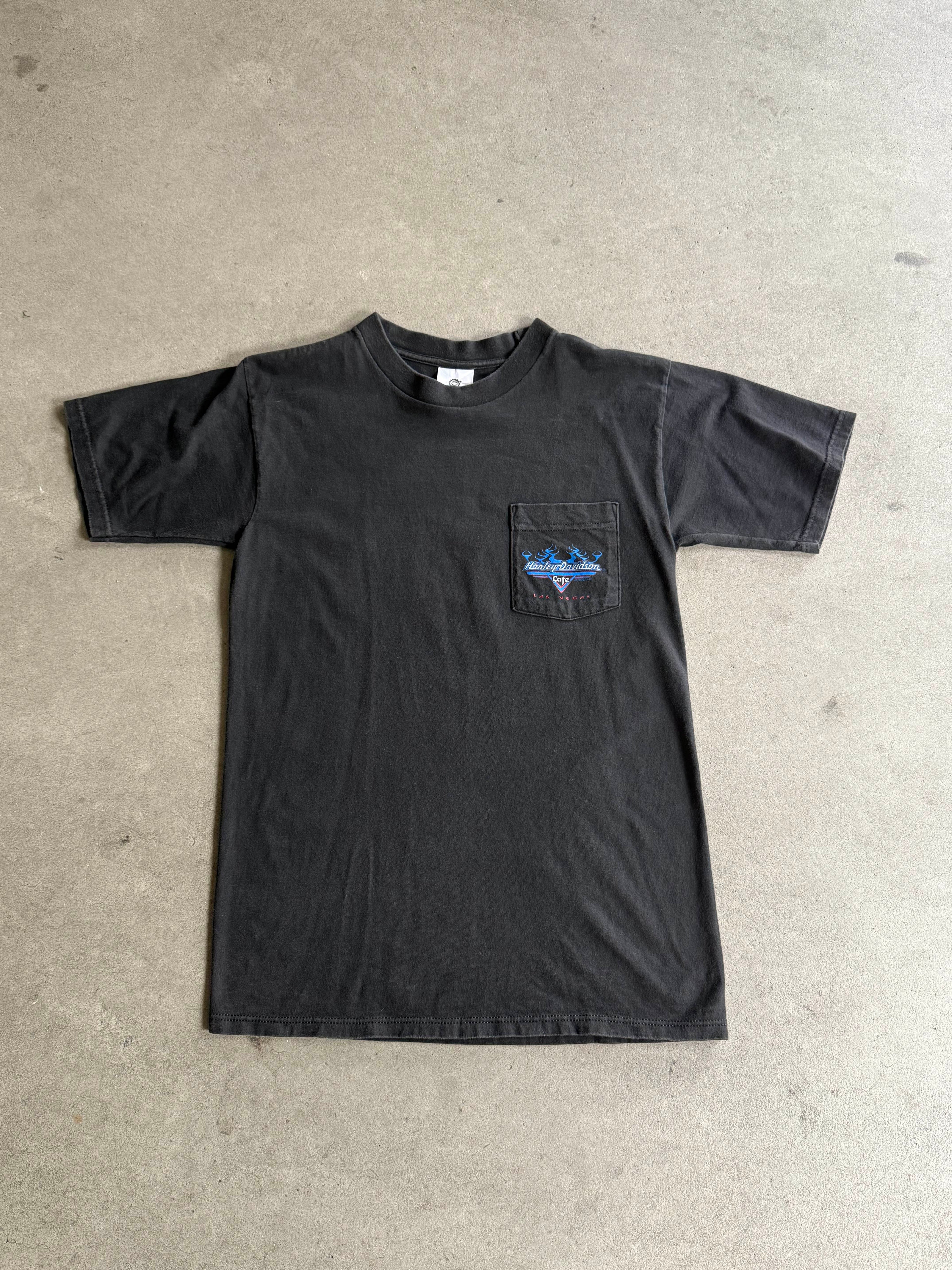 2000S HARLEY DAVIDSON CAFE POCKET VINTAGE T-SHIRT (M)