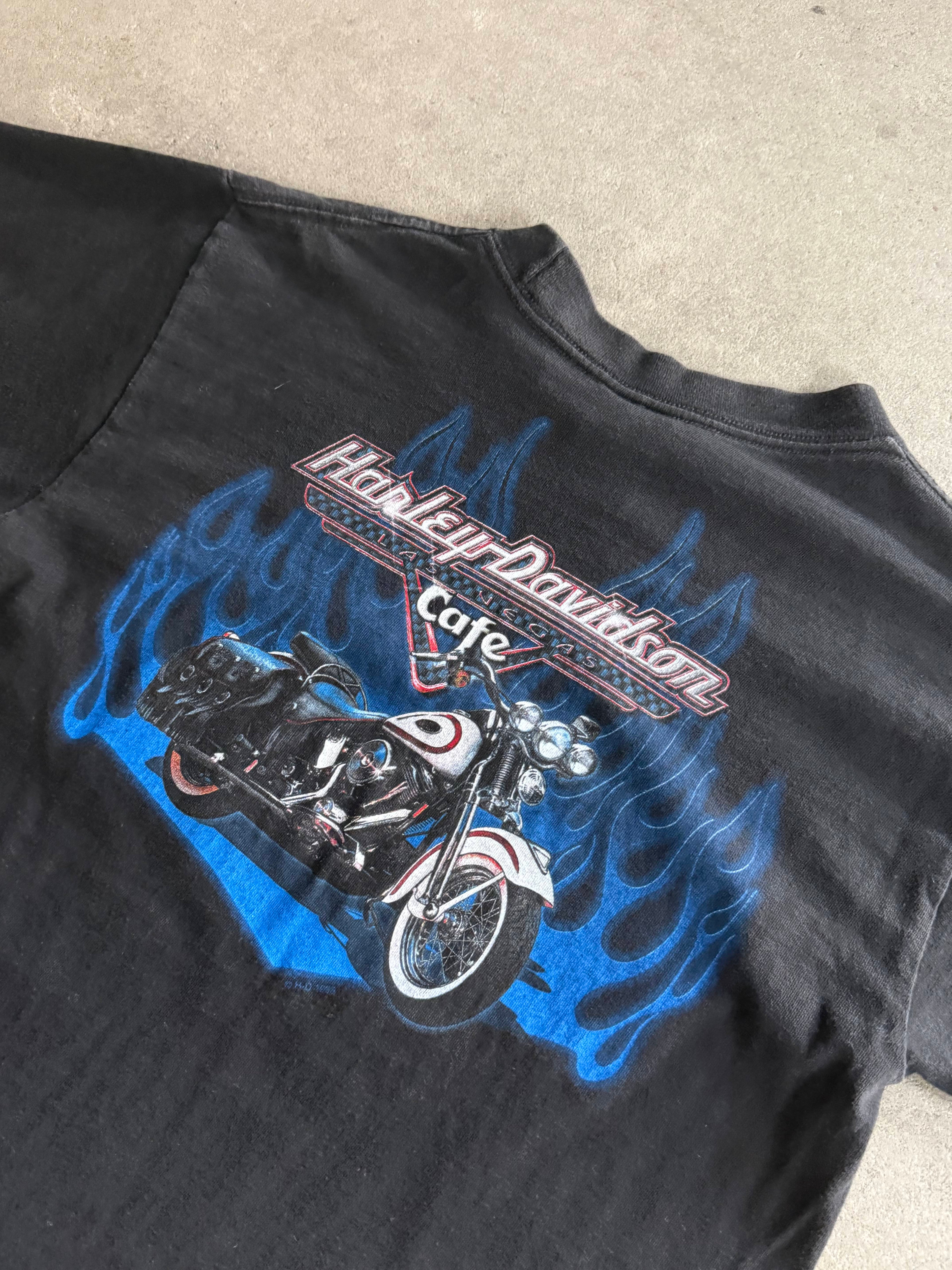 2000S HARLEY DAVIDSON CAFE POCKET VINTAGE T-SHIRT (M)
