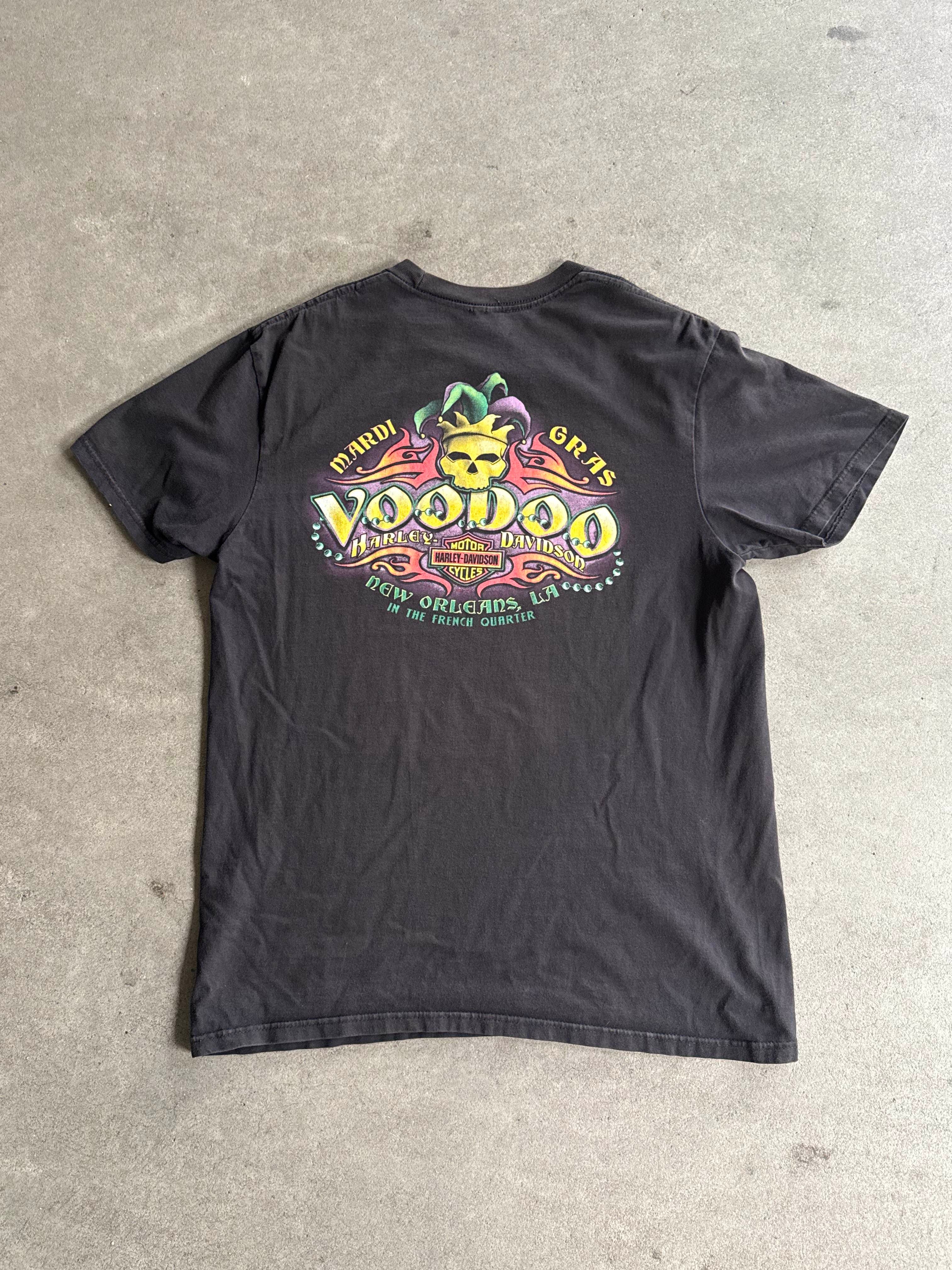 2000S HARLEY DAVIDSON MARDI GRAS NEW ORLEANS VINTAGE T-SHIRT (L)