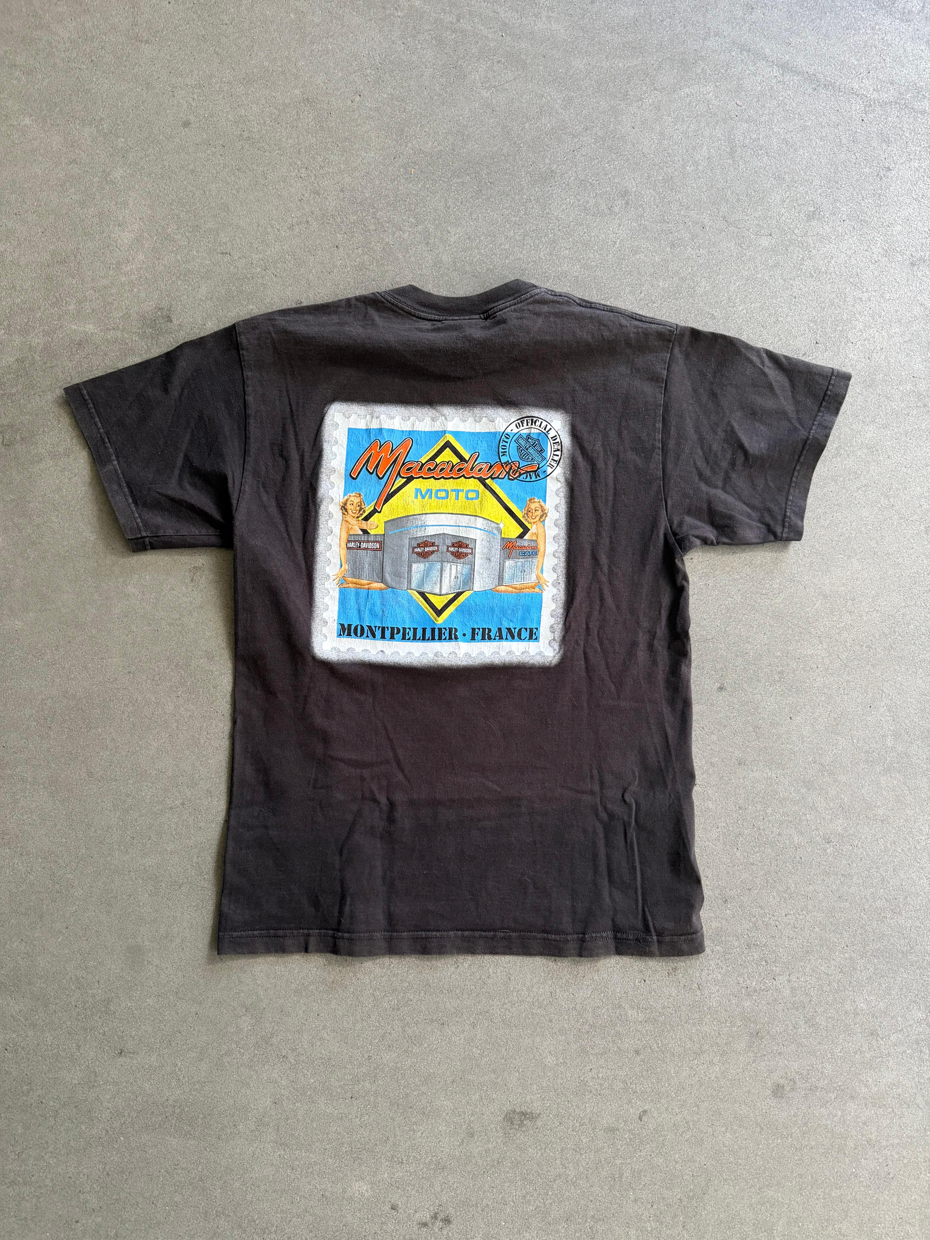 1999 HARLEY DAVIDSON LIGHTING LOGO MONTPELLIER T-SHIRT (L)