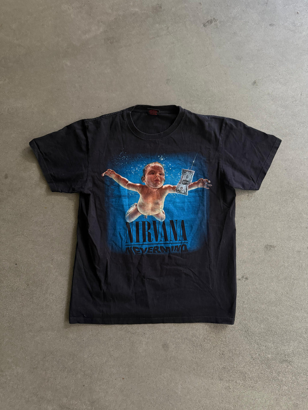 2000S NIRVANA NEVERMIND PRINT T-SHIRT (L)