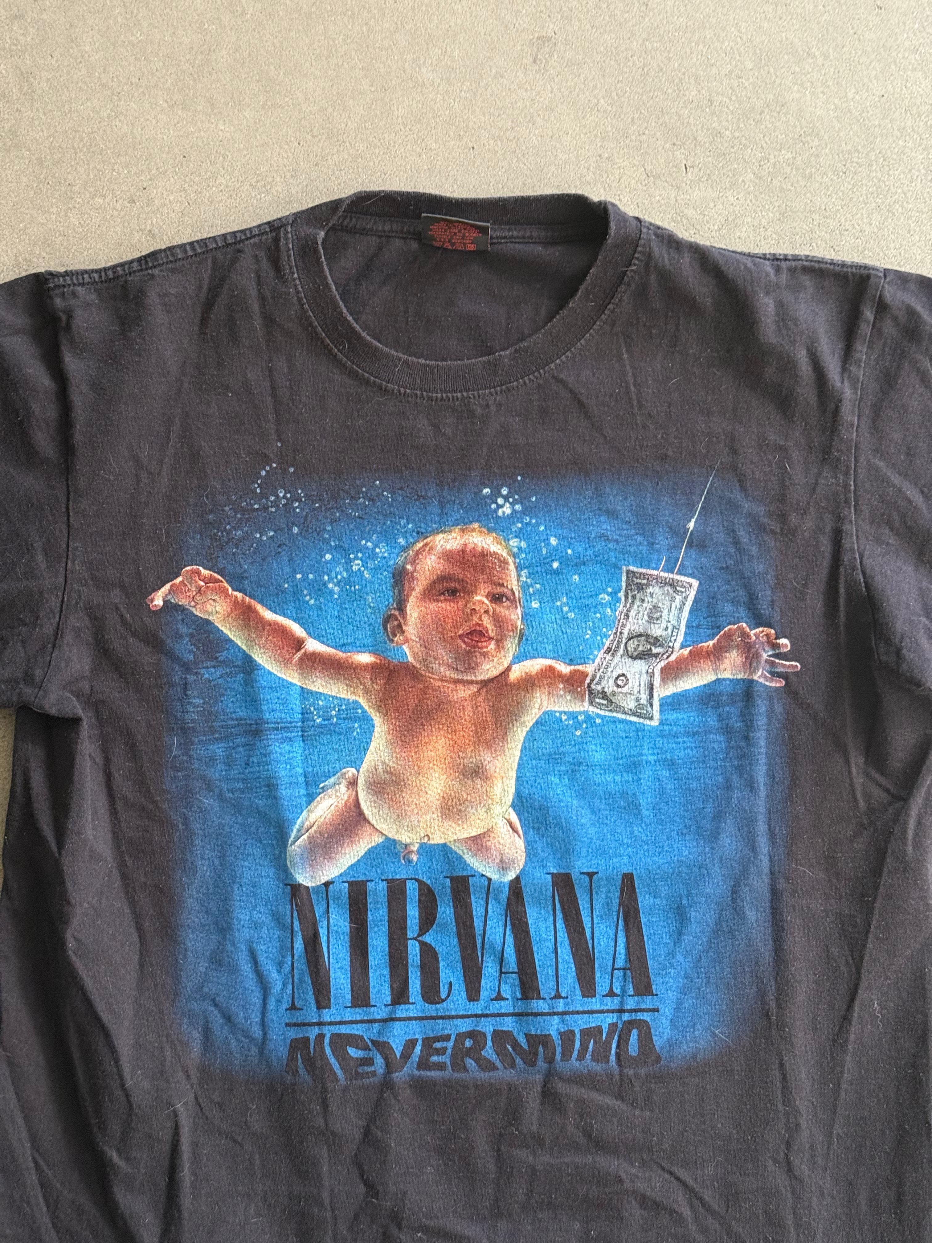 2000S NIRVANA NEVERMIND PRINT T-SHIRT (L)