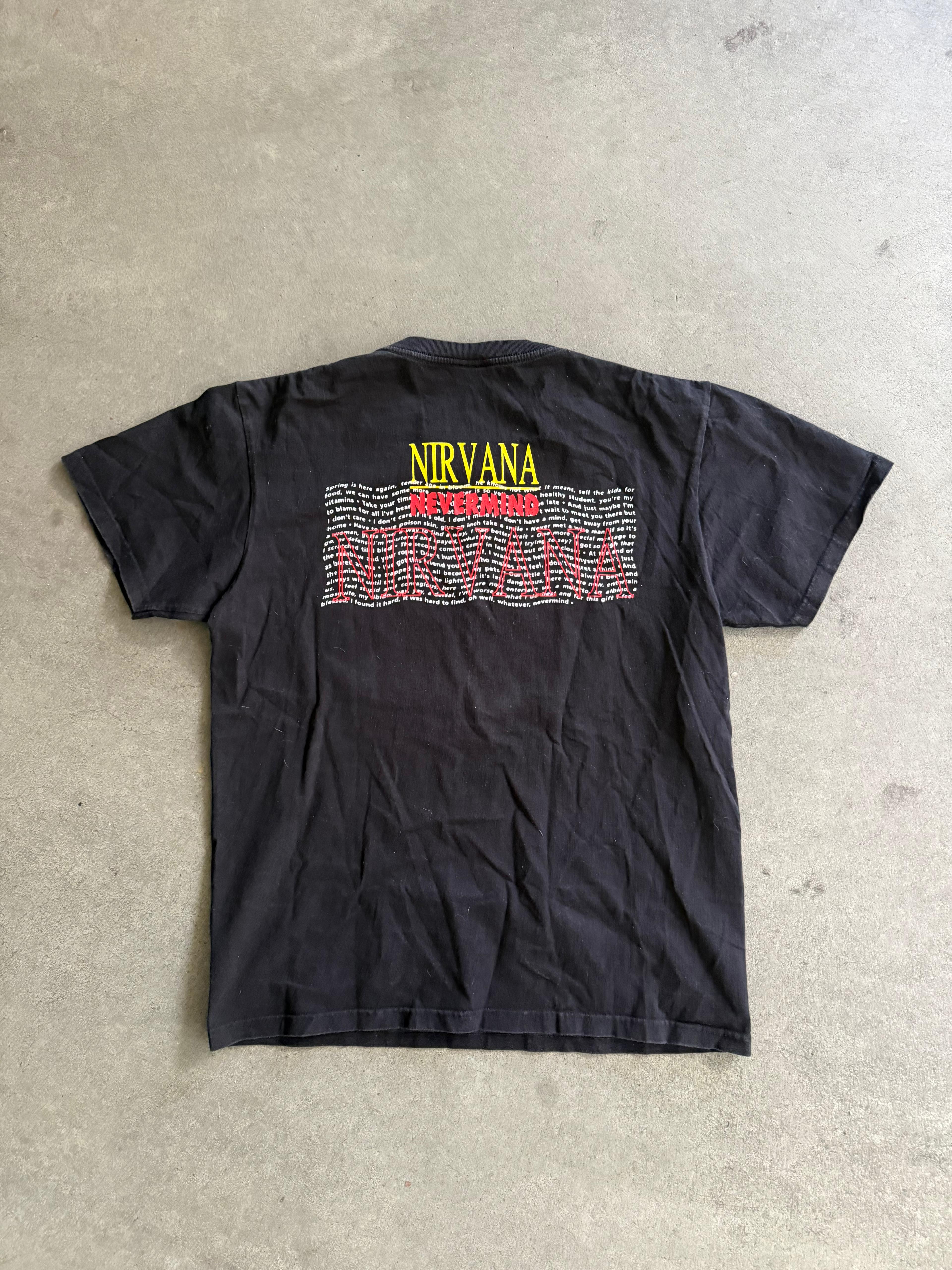 2000S NIRVANA NEVERMIND PRINT T-SHIRT (L)
