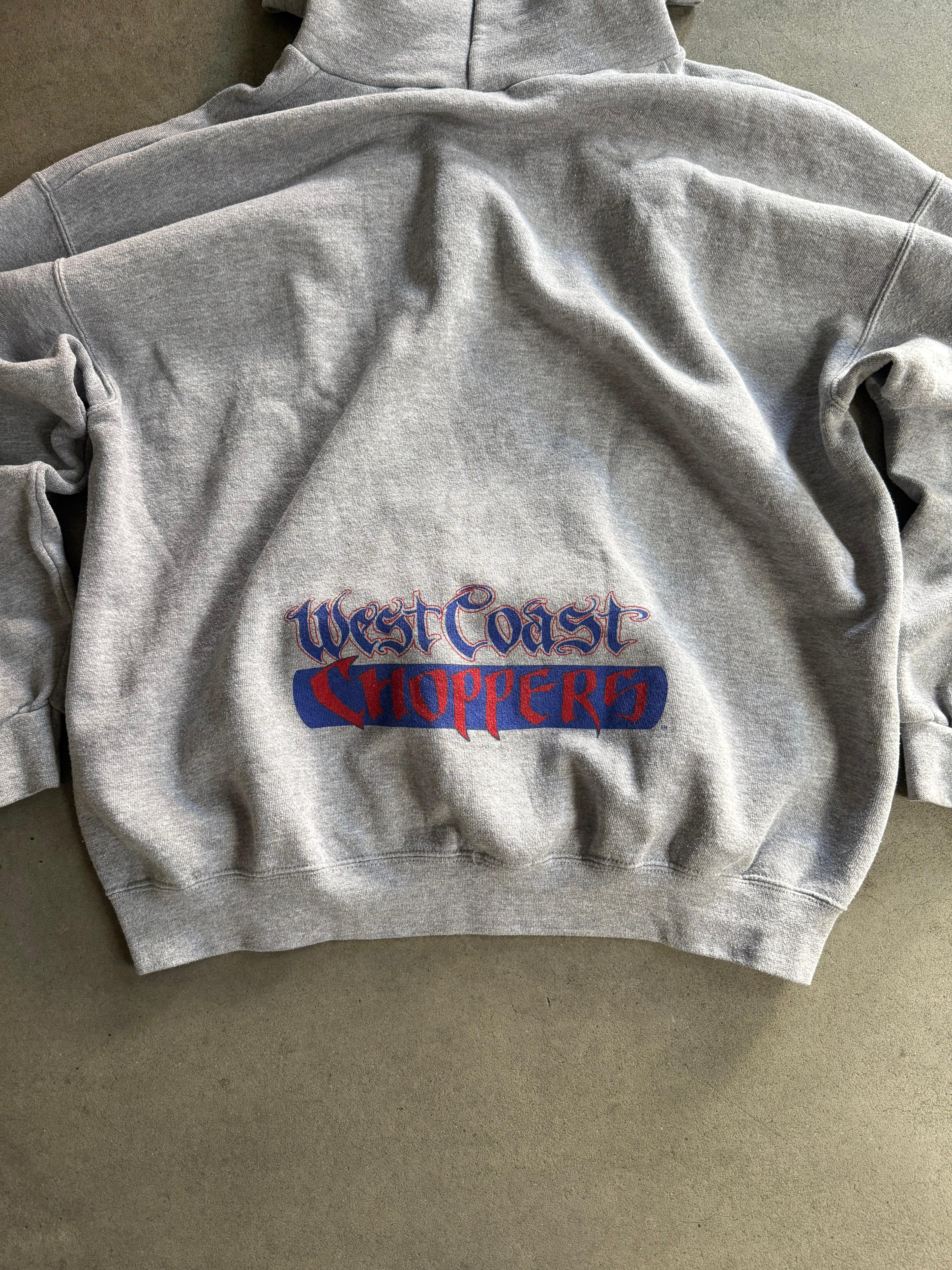 2001 WEST COAST CHOPPERS VINTAGE GRAFFITI WRITING HOODIE (XL)