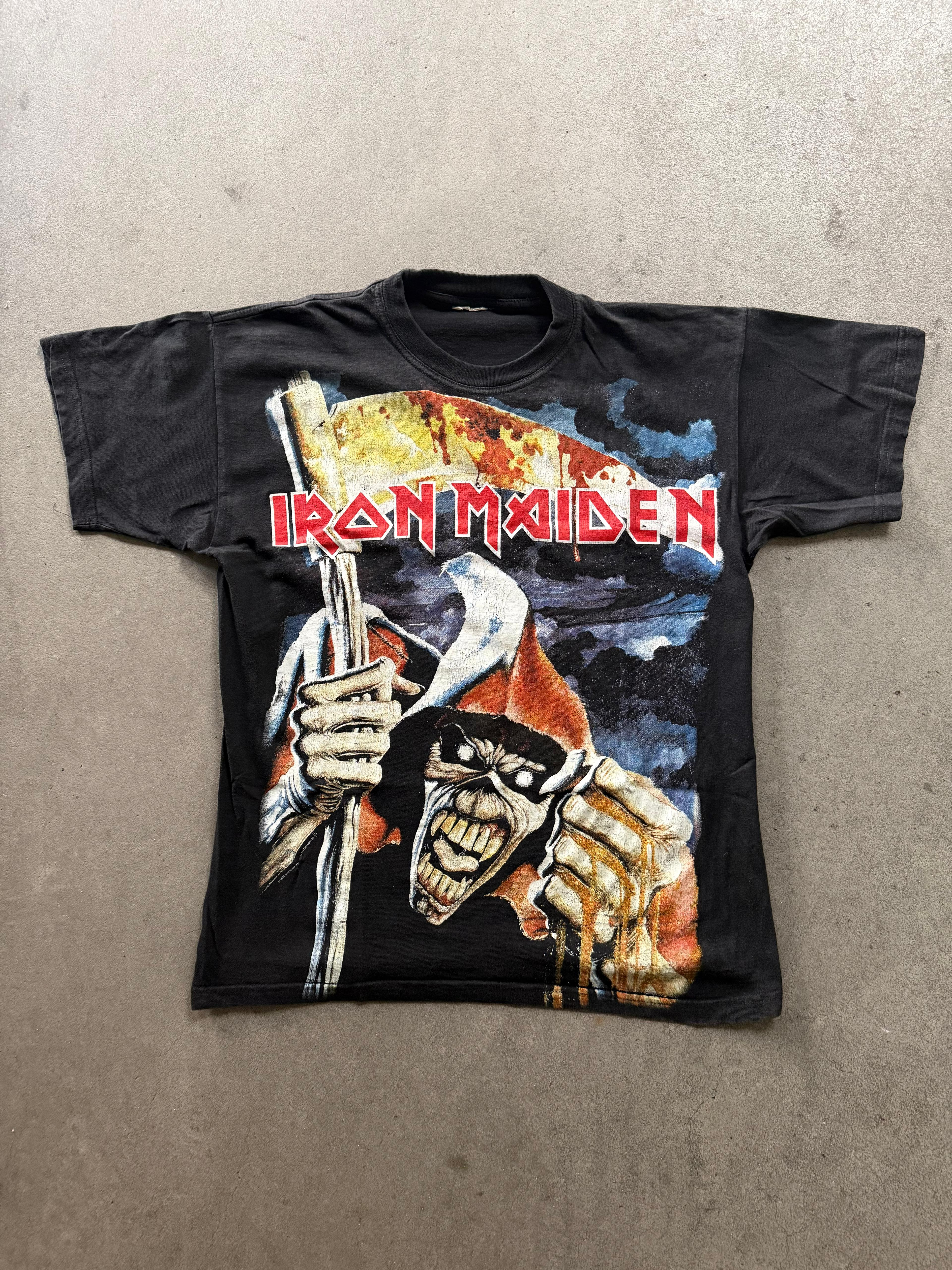 1994 IRON MAIDEN BAND "SANDS OF TIME" TOUR MERCH EUROPEAN PRINT T-SHIRT (M)